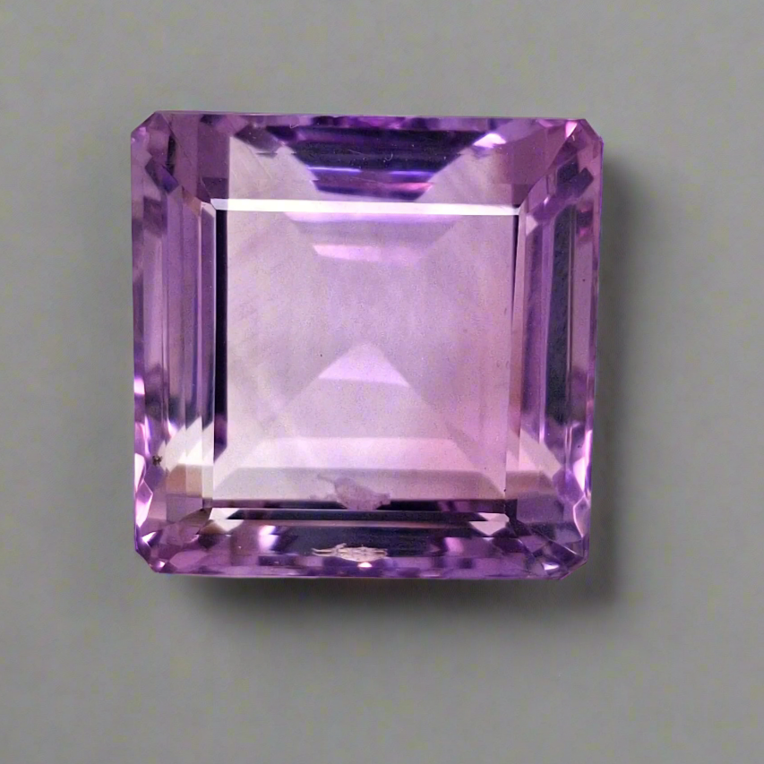 Natural Deep Color Amethyst  Faceted | Square | Size: 27MM