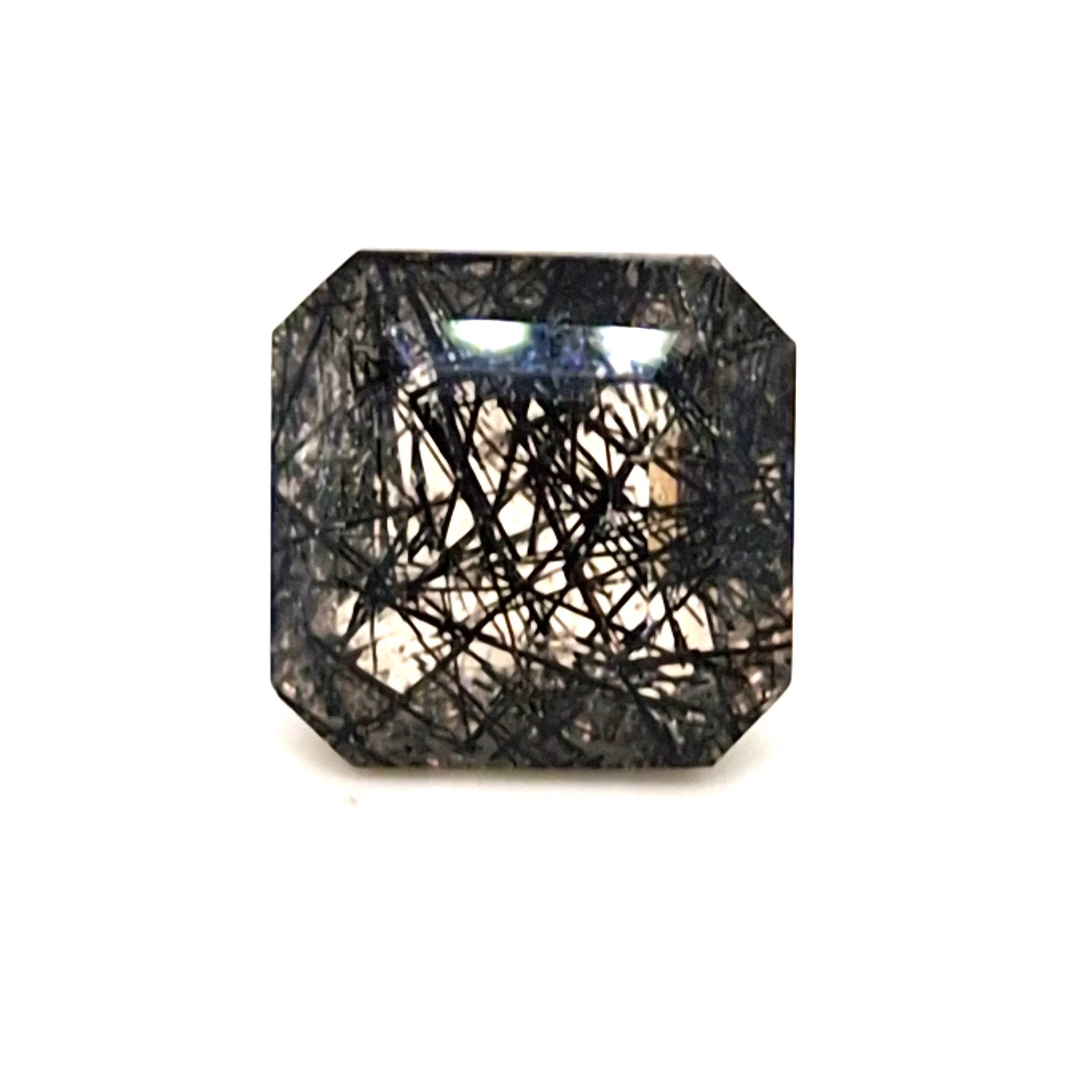 Natural Black Rutile Faceted | Square | 15x15mm