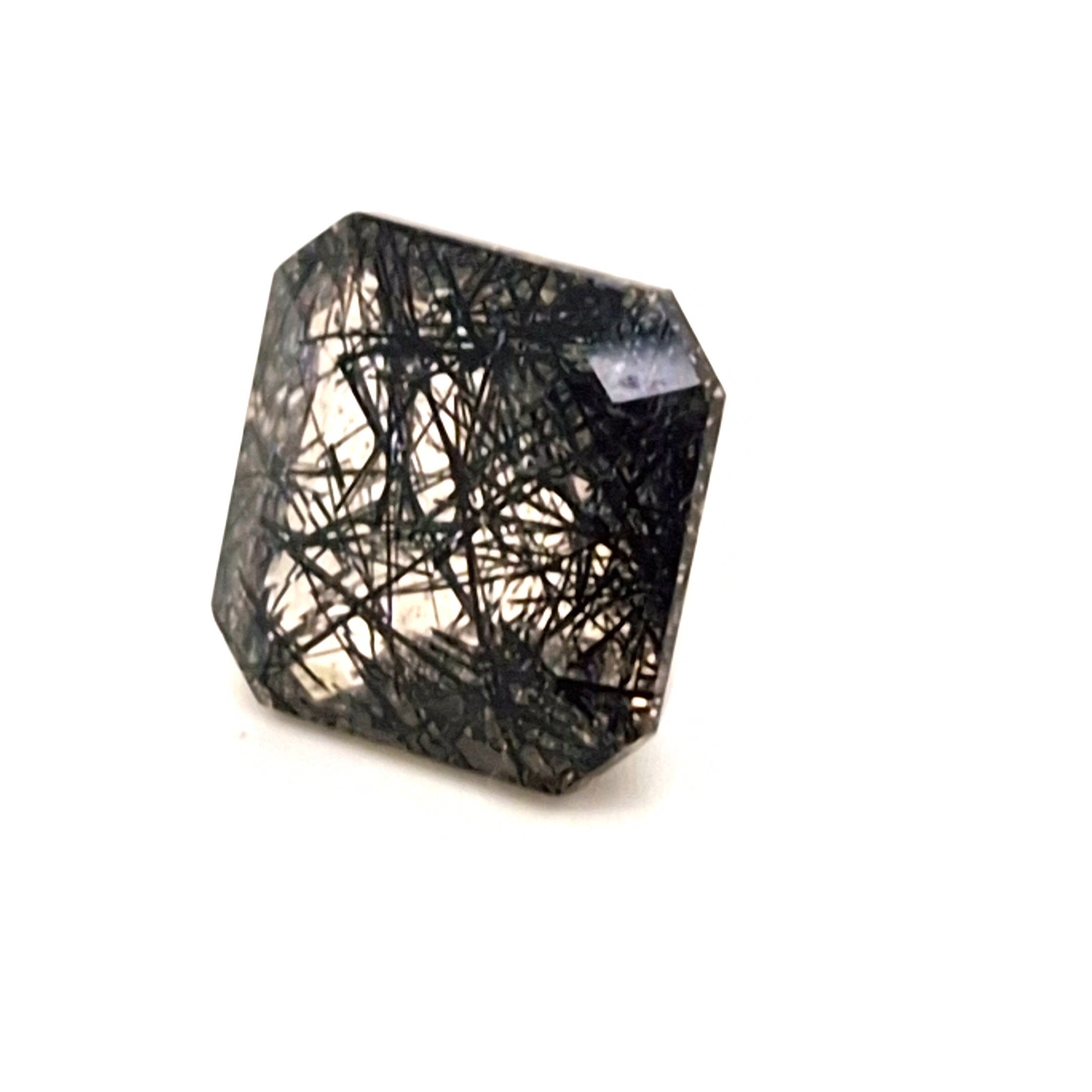Natural Black Rutile Faceted | Square | 15x15mm