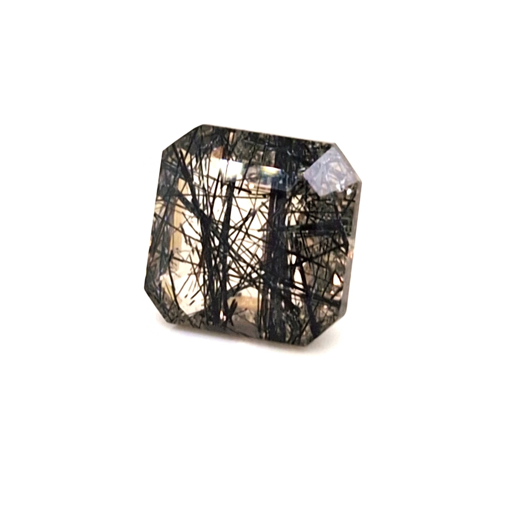 Natural Black Rutile Faceted | Square | 16x16mm