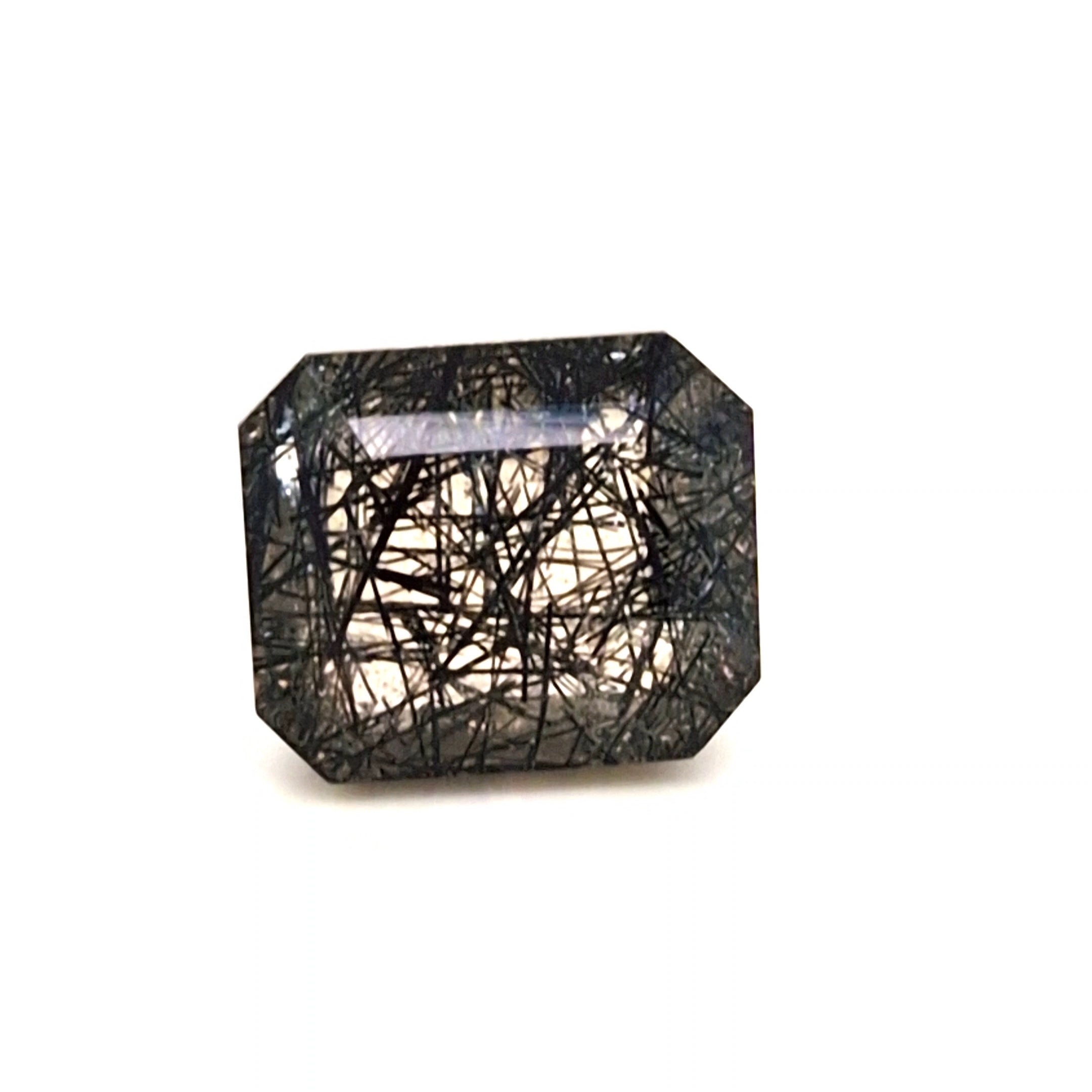 Natural Black Rutile Faceted | Square | 18x15mm