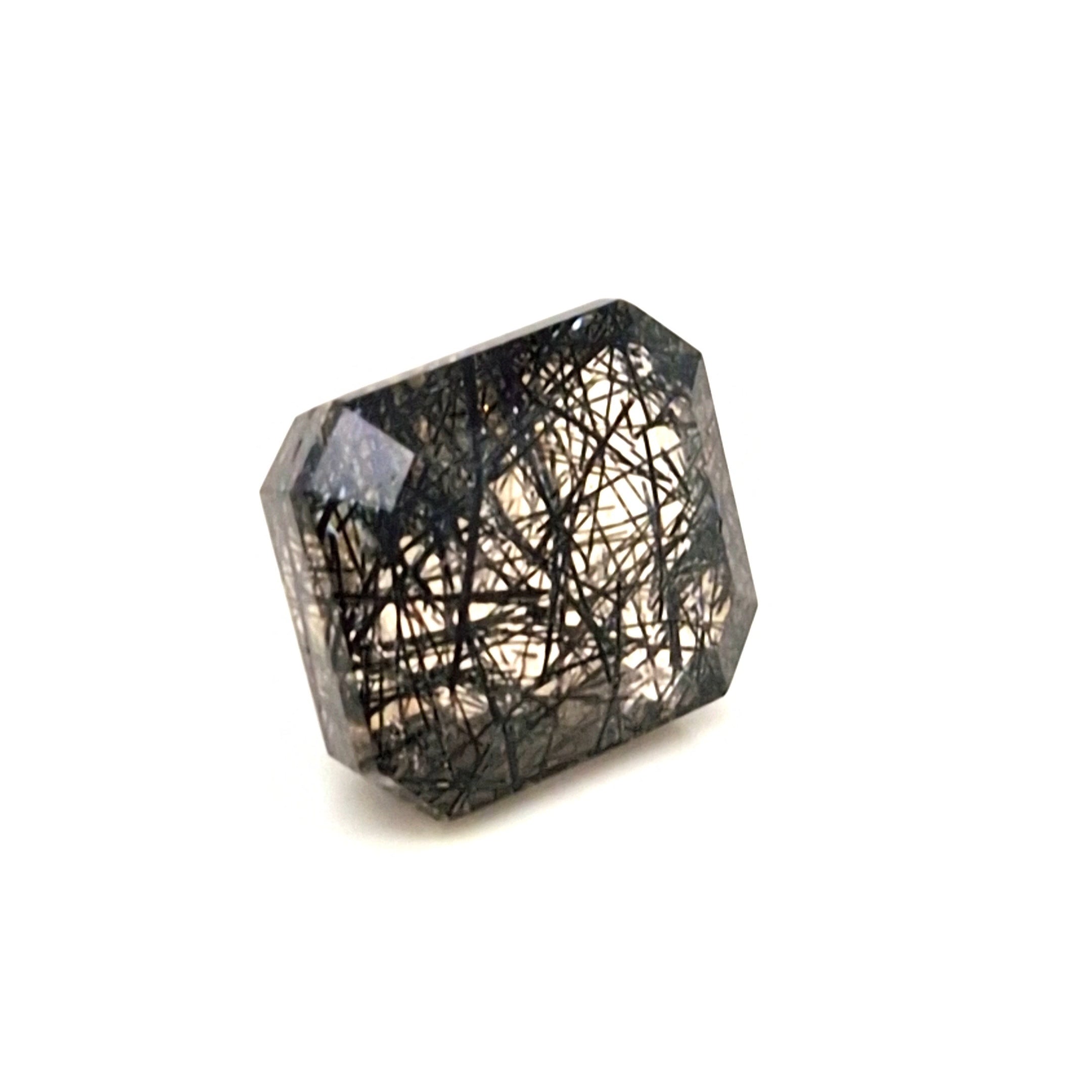 Natural Black Rutile Faceted | Square | 18x15mm