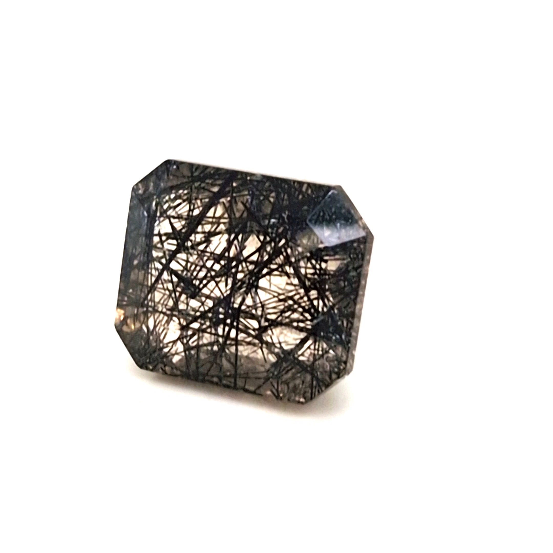 Natural Black Rutile Faceted | Square | 18x15mm