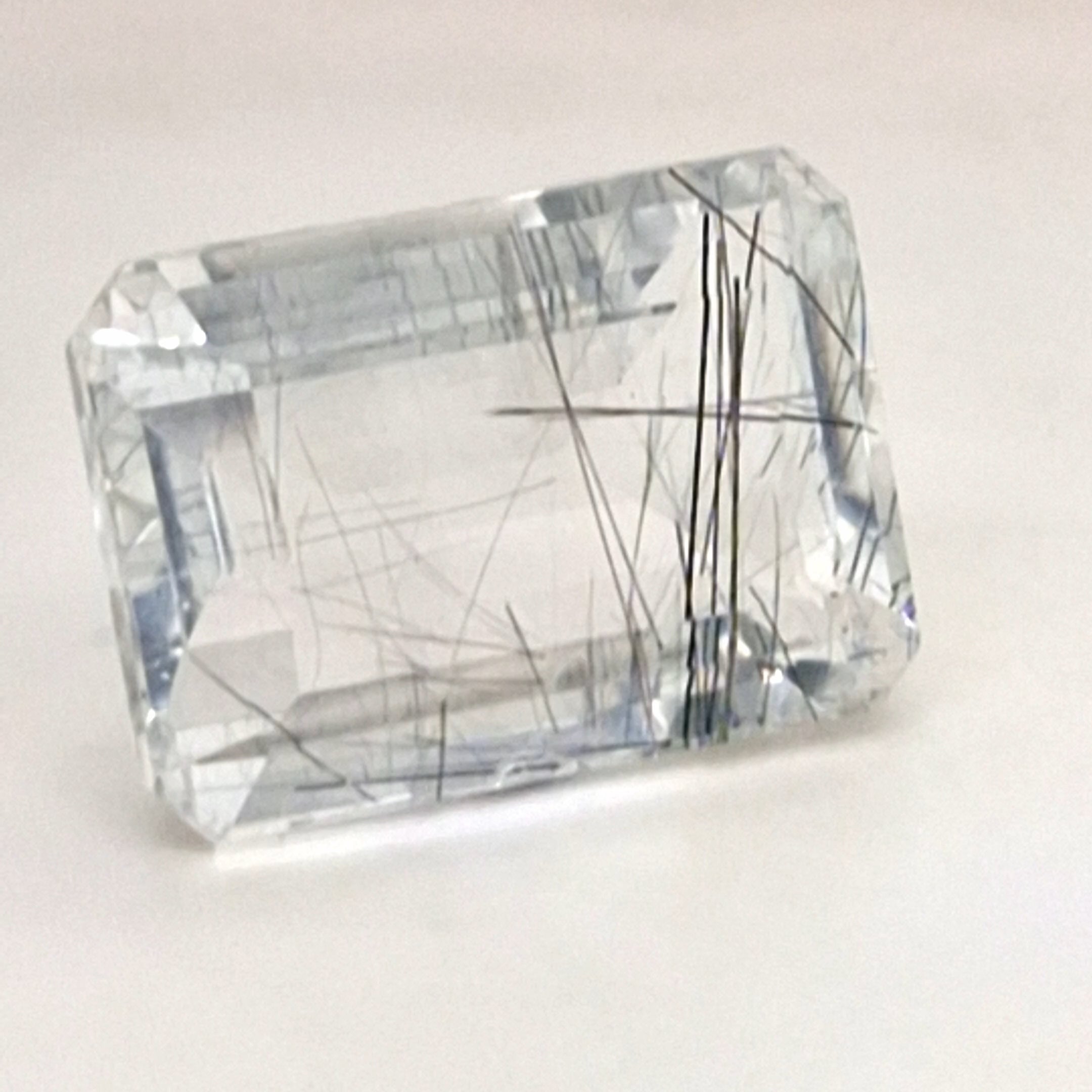Natural Black Rutile Faceted | Rectangle | 23x16mm