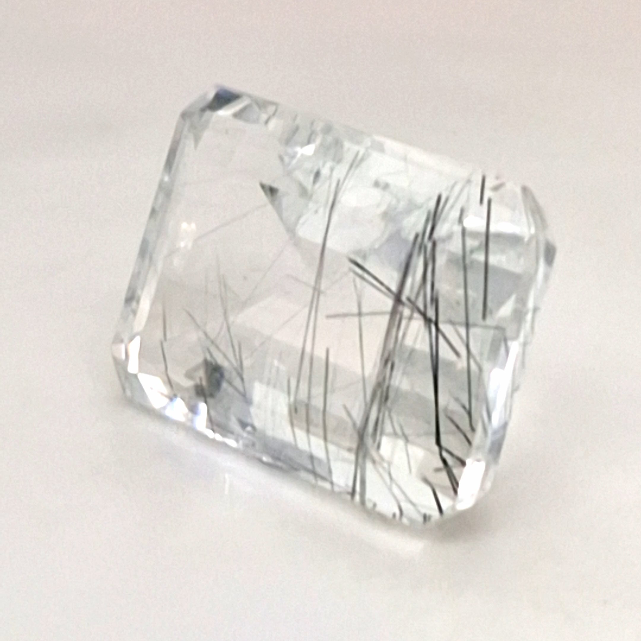 Natural Black Rutile Faceted | Rectangle | 23x16mm
