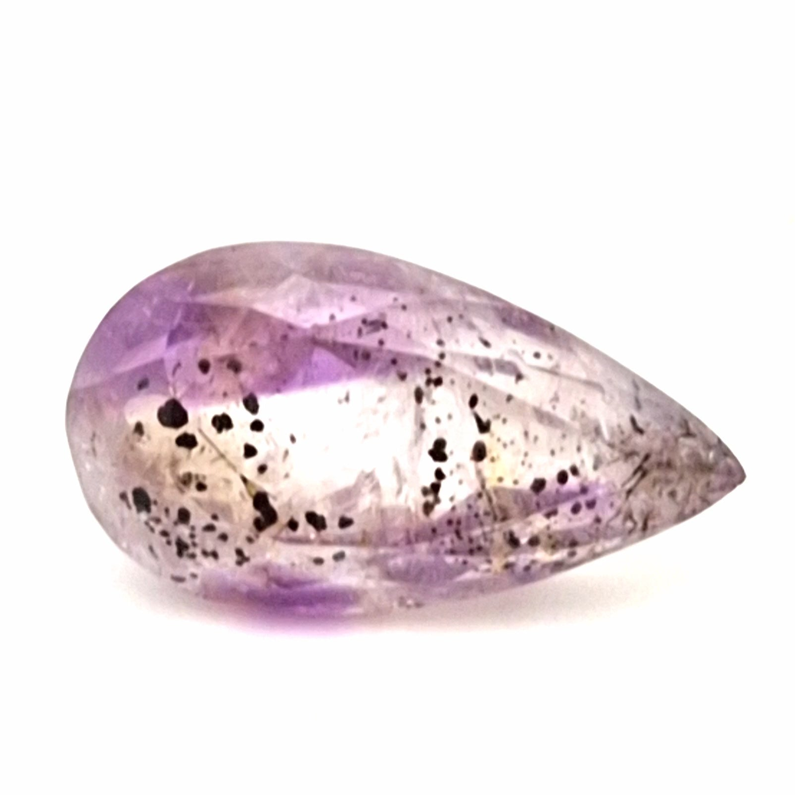 Natural Super Seven Quartz Faceted | Pear| Size: 22x12mm