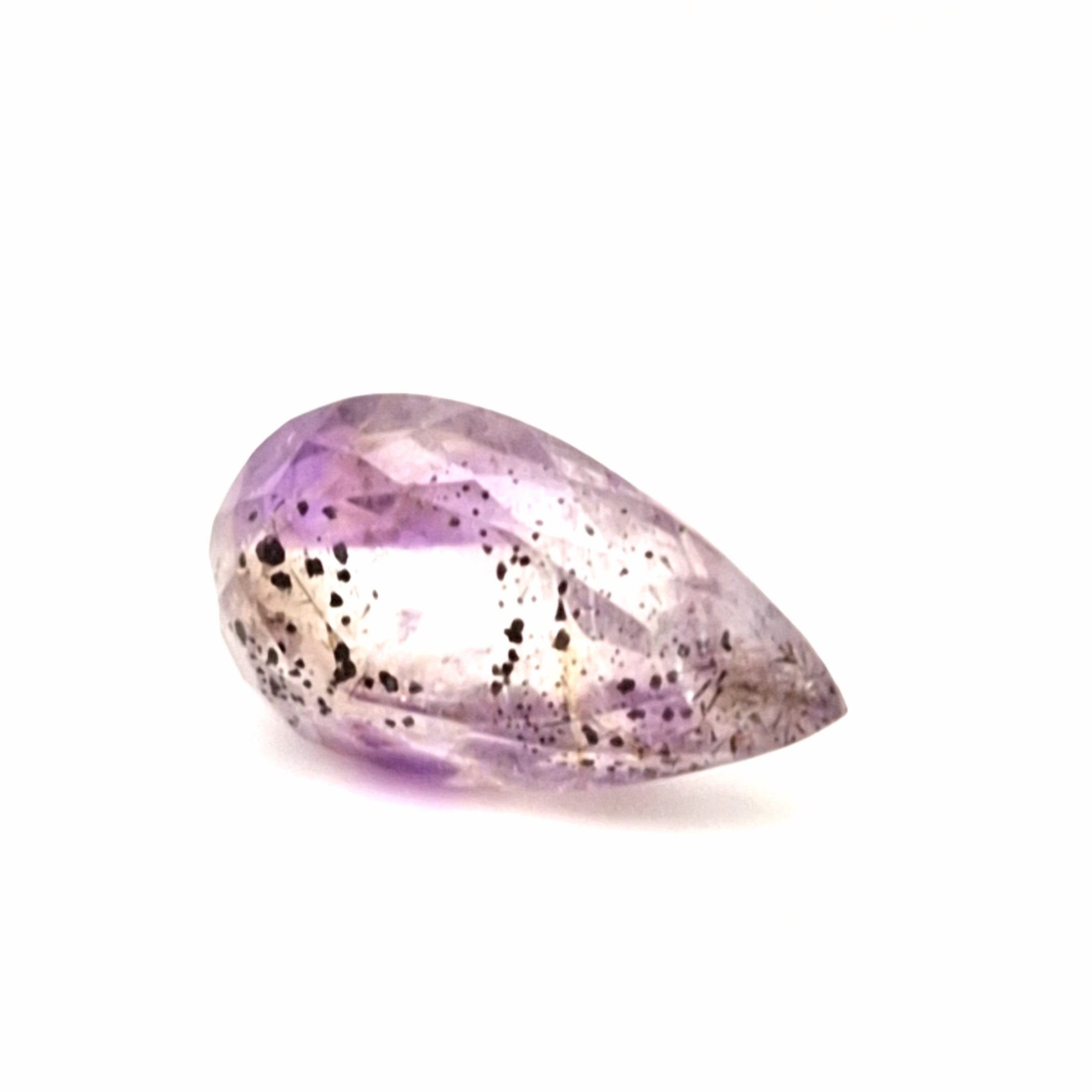 Natural Super Seven Quartz Faceted | Pear| Size: 22x12mm