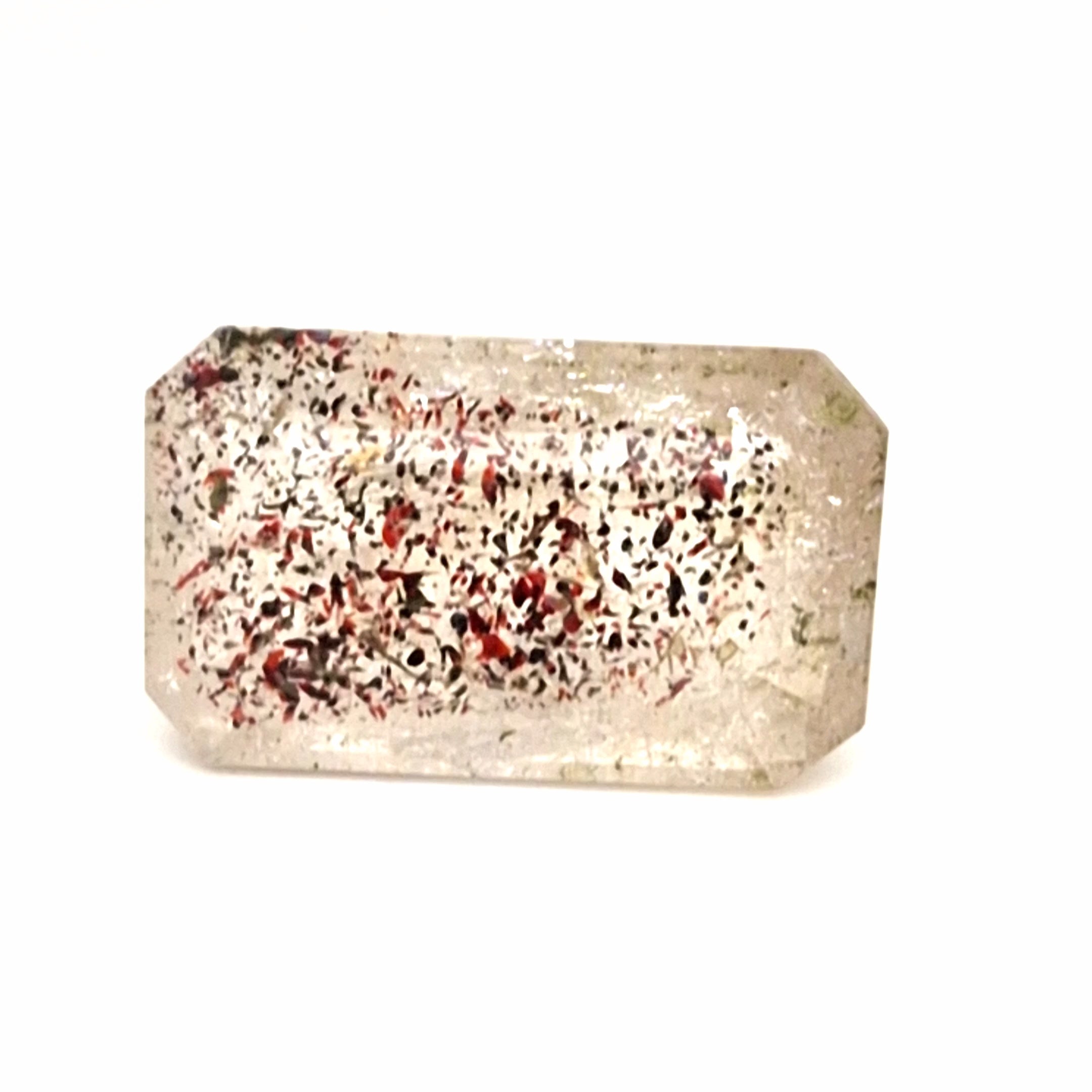 Natural Super Seven Quartz Faceted | Rectangle| Size: 23x14mm