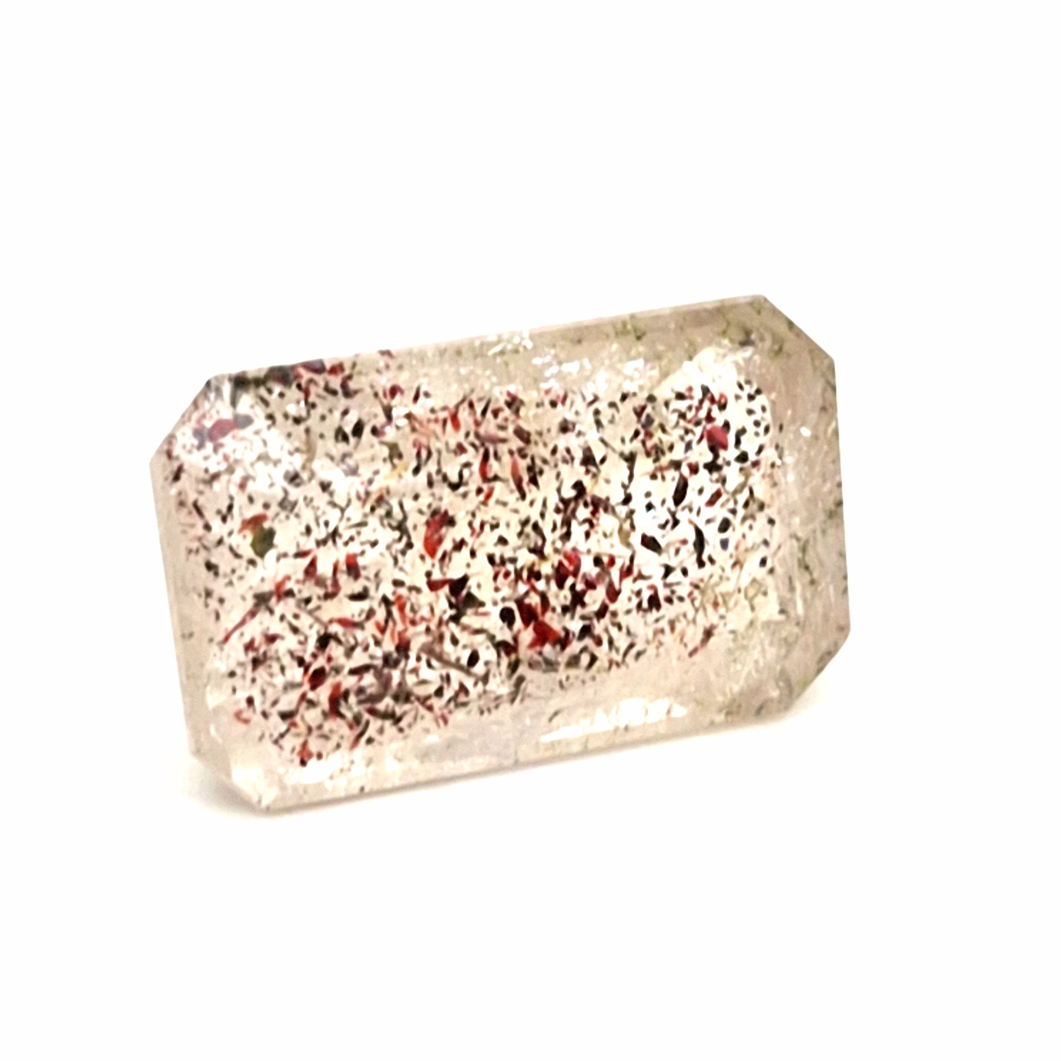 Natural Super Seven Quartz Faceted | Rectangle| Size: 23x14mm