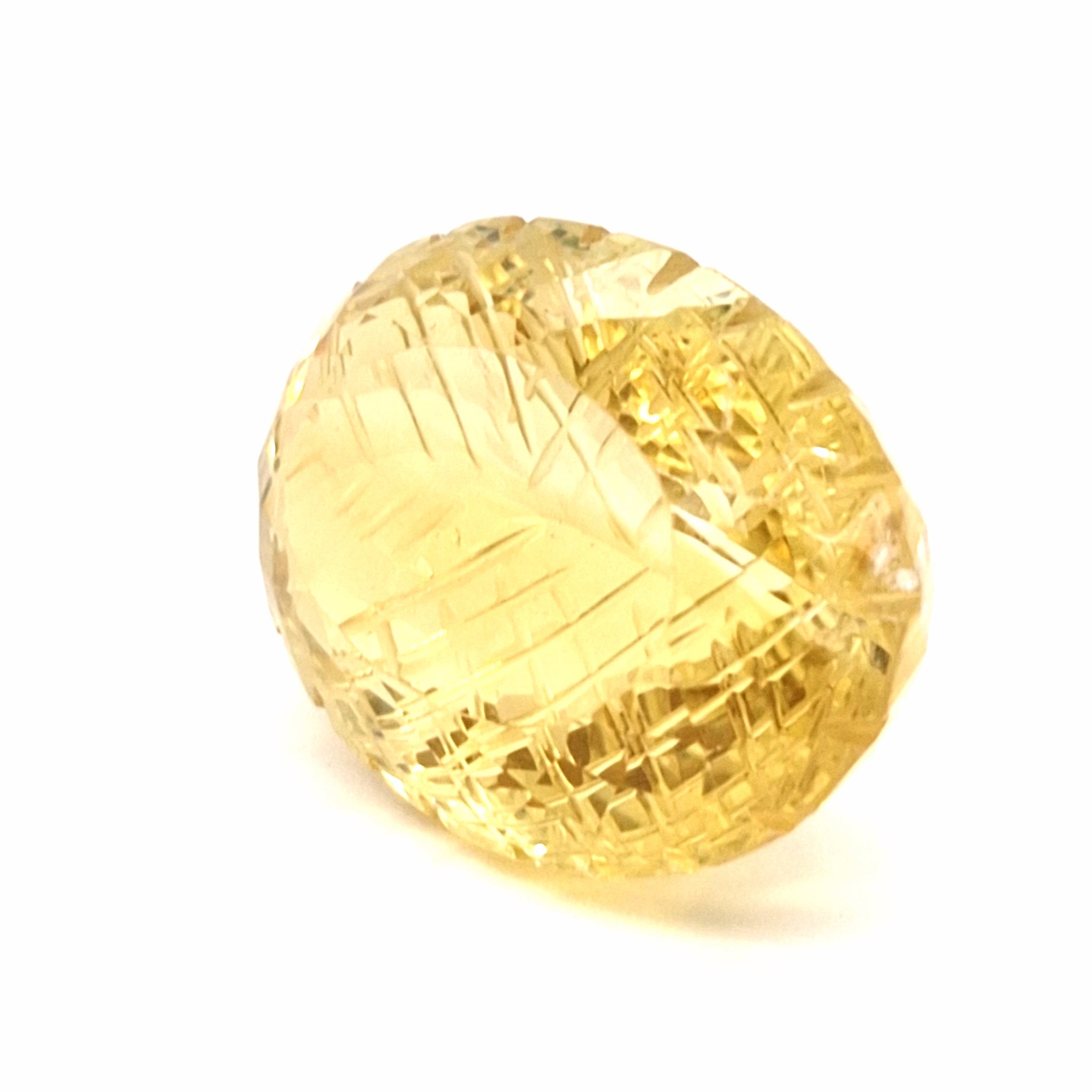Natural Lemon Quartz Carved | Oval | 34x25mm