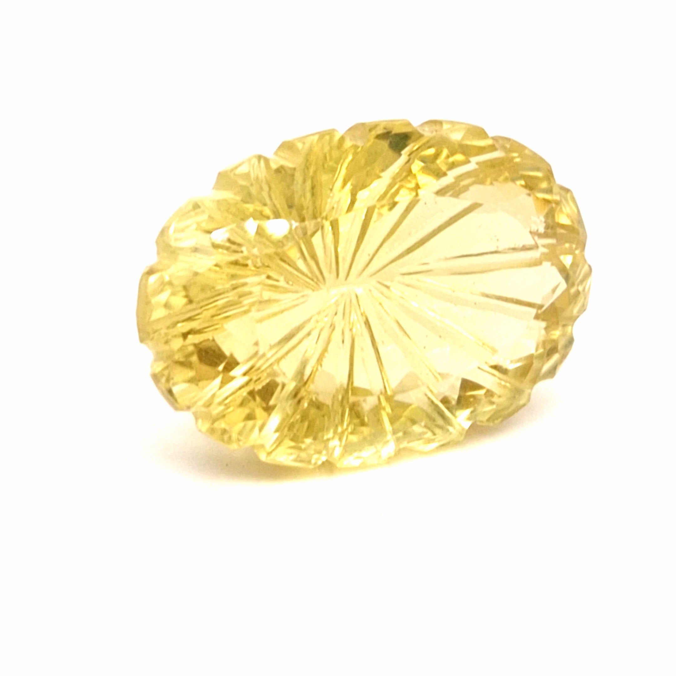 Natural Lemon Quartz Carved | Oval | 31x21mm