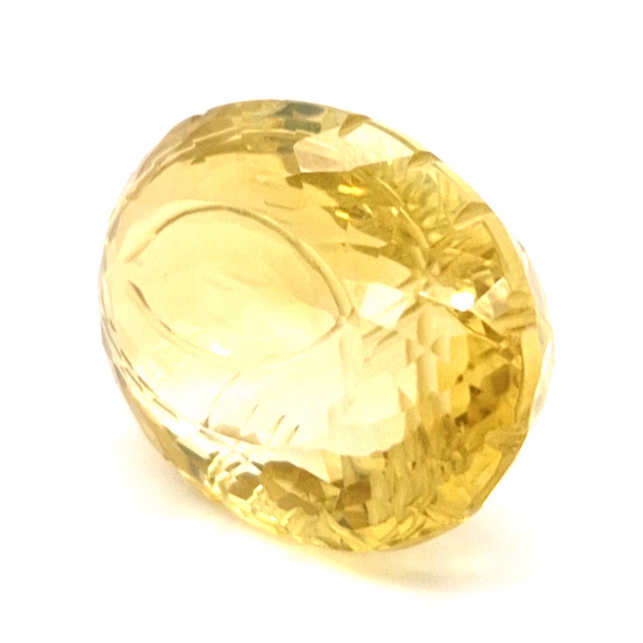 Natural Lemon Quartz Carved | Oval | 31x23mm