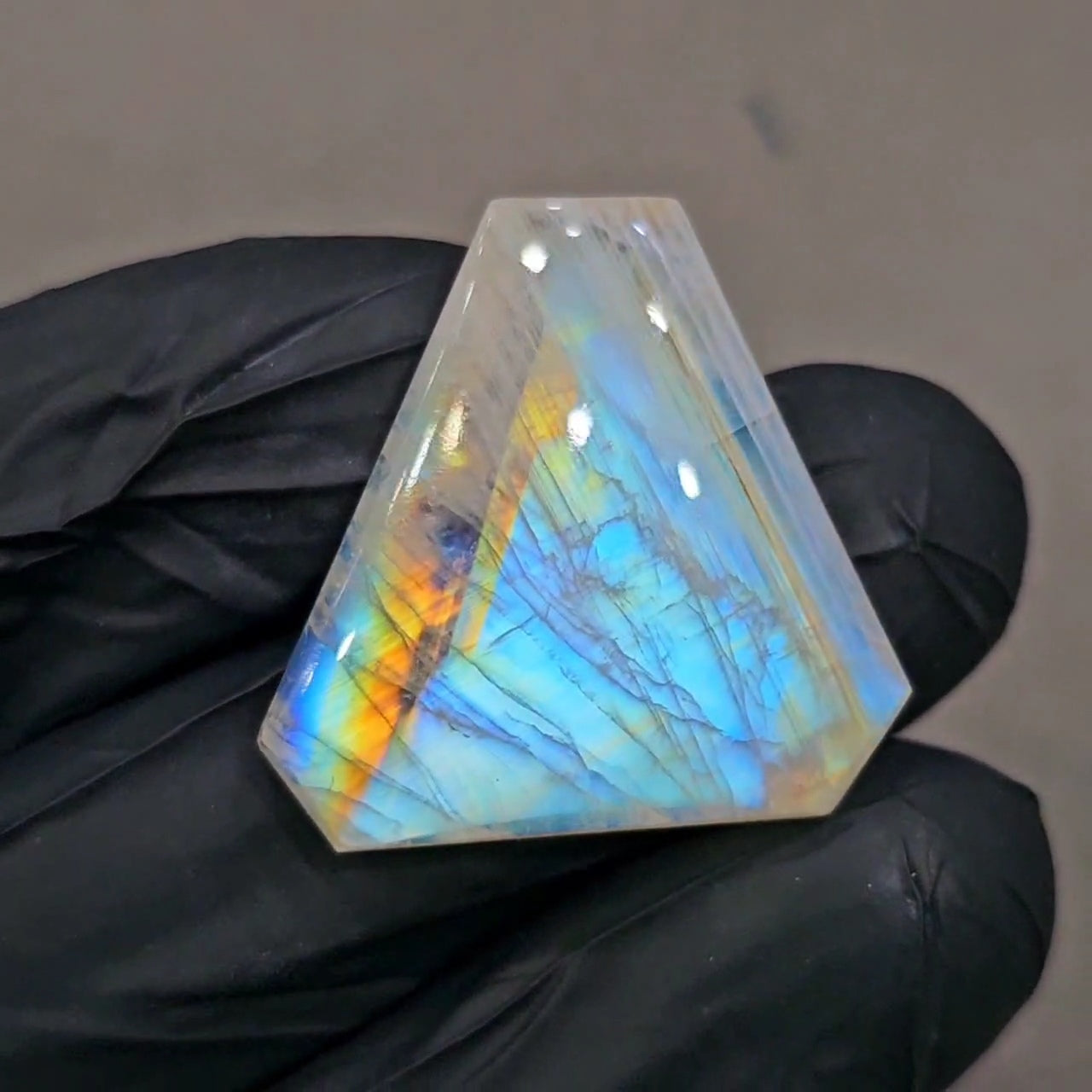 Natural Rainbow Moonstone from India Cabochon | Fancy | 25x24mm