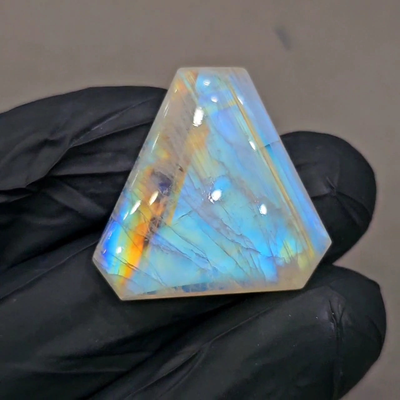 Natural Rainbow Moonstone from India Cabochon | Fancy | 25x24mm