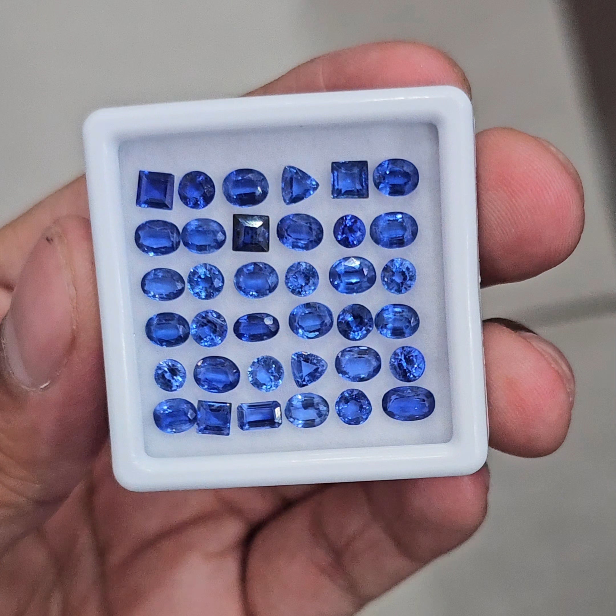 36 Pcs Of Natural Bluish Kyanite Faceted | Mix Shape | Size:4-5mm