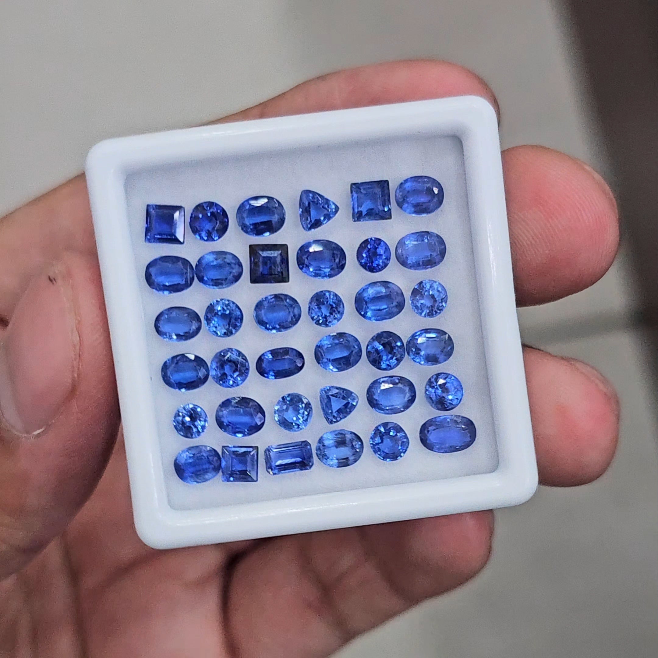 36 Pcs Of Natural Bluish Kyanite Faceted | Mix Shape | Size:4-5mm