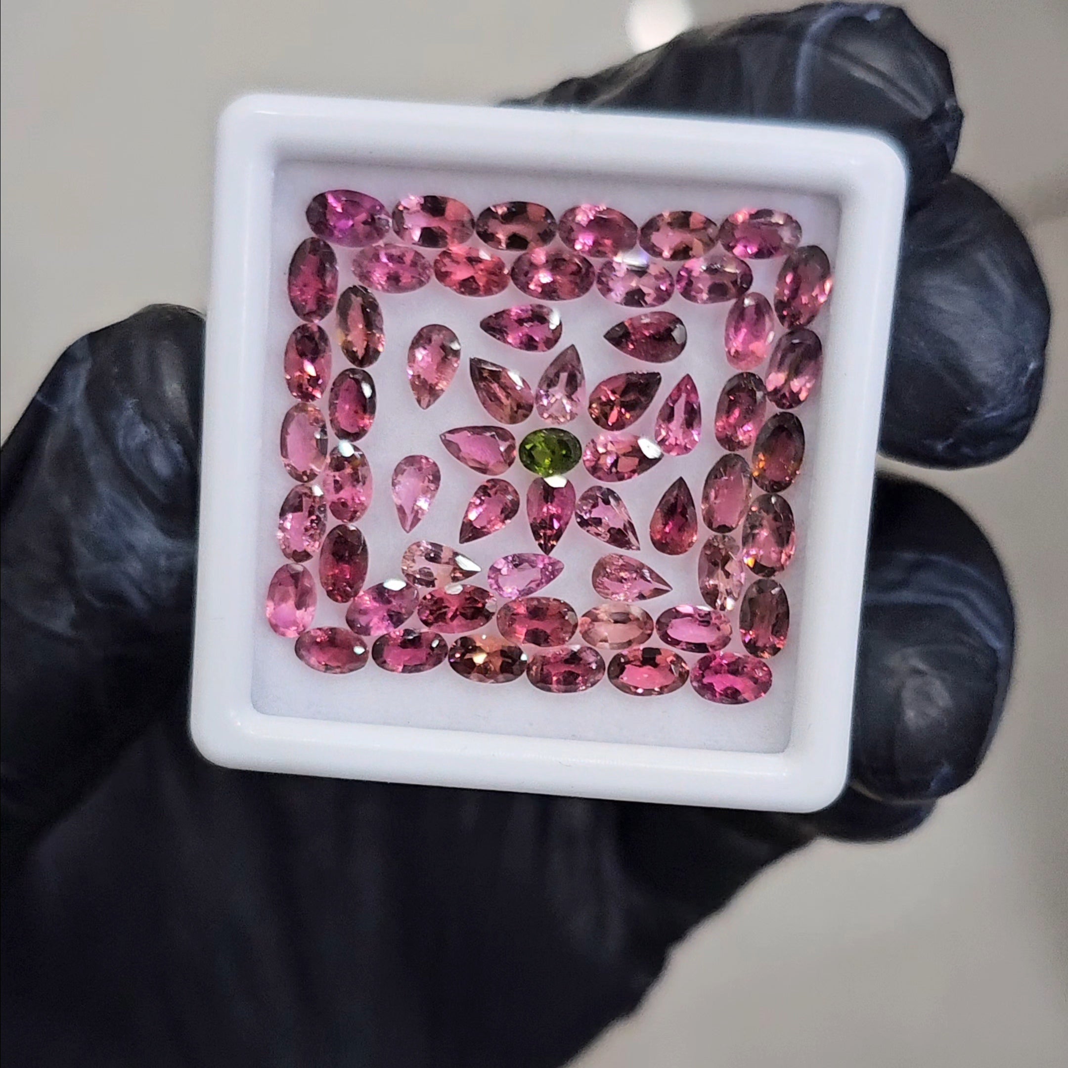 58 Pcs Natural Pink Tourmaline Faceted | Oval & Pear | Size:5x3mm