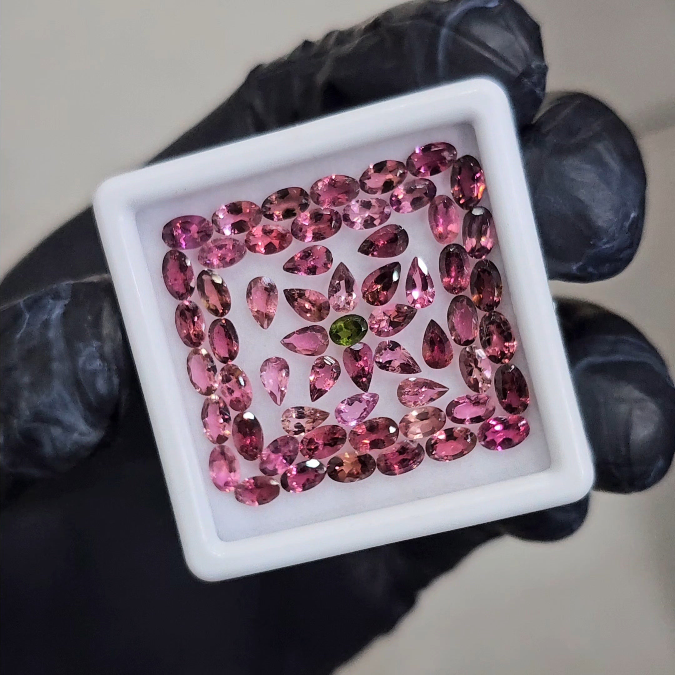 58 Pcs Natural Pink Tourmaline Faceted | Oval & Pear | Size:5x3mm