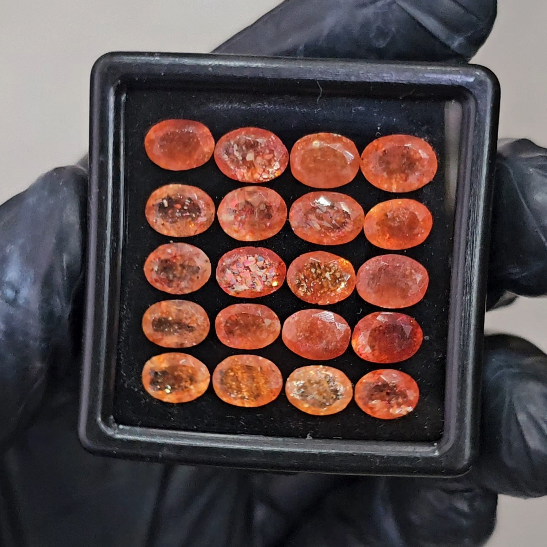 20Pcs Natural Sunstone Faceted | Oval | Size: 8x6mm