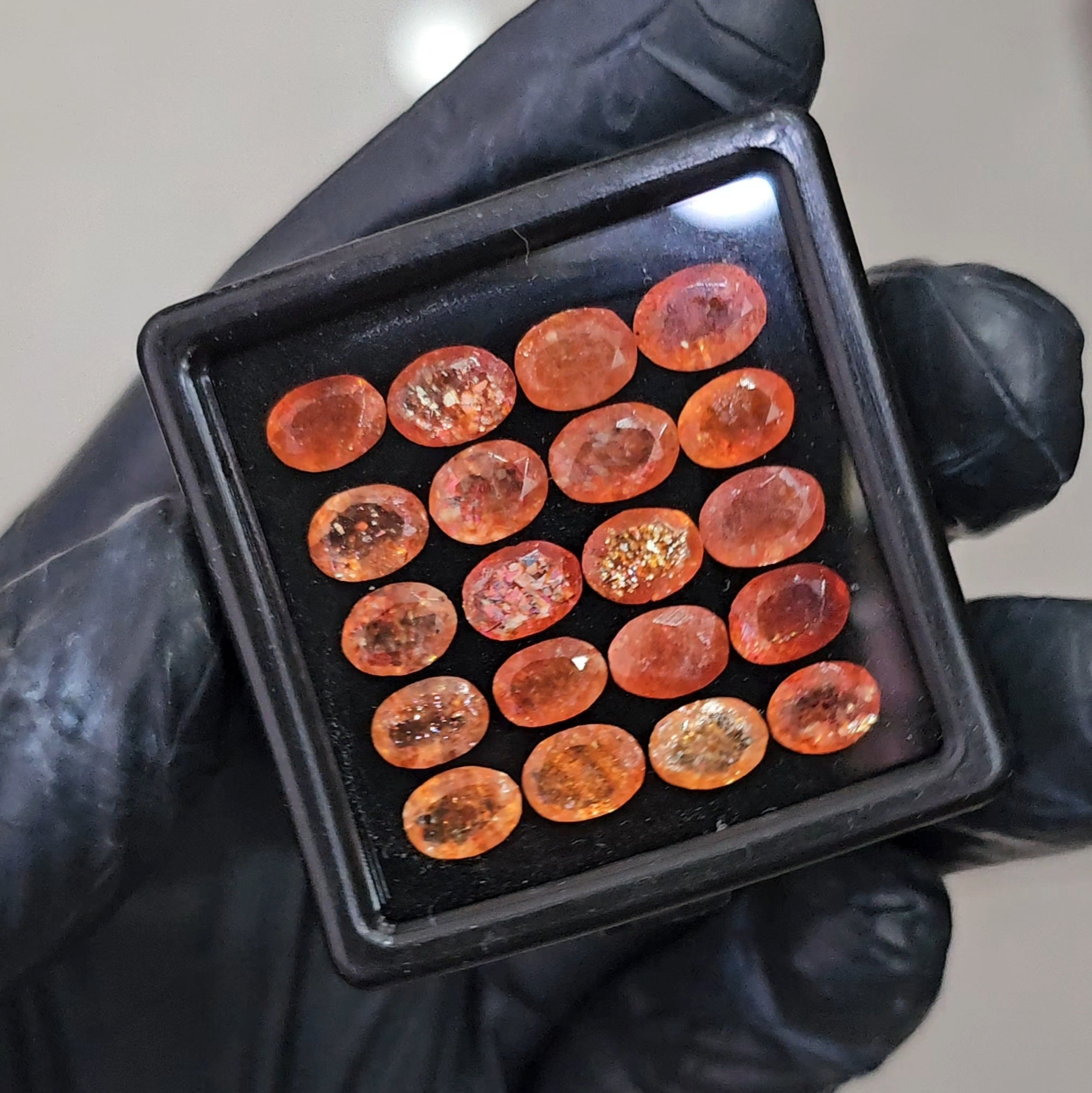 20Pcs Natural Sunstone Faceted | Oval | Size: 8x6mm