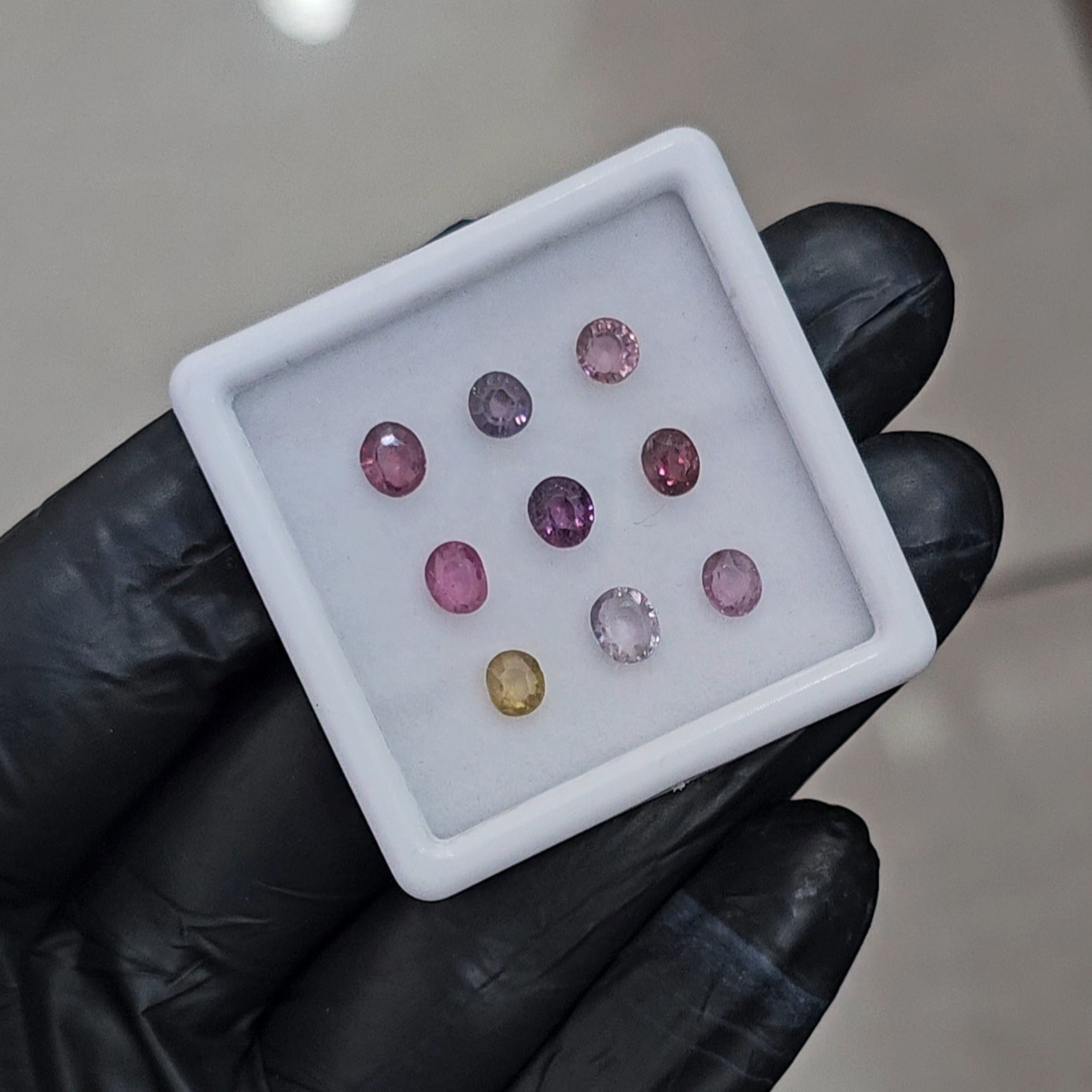 9 Pcs Natural Multi Spinel Faceted  | Oval And Round | 4-5mm
