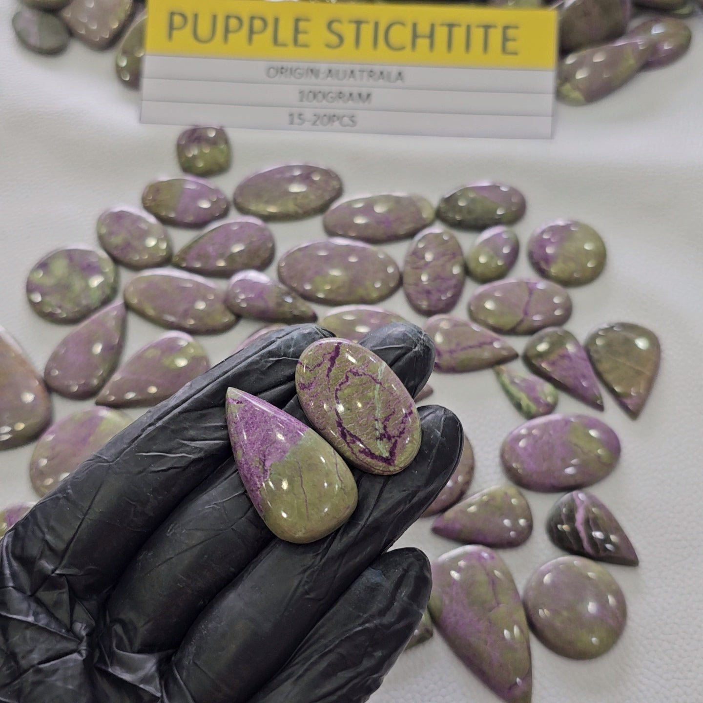 100Gram Natural Purple Stichtite | 15–45mm | 15–20 Pcs | Rare Collector’s Stones