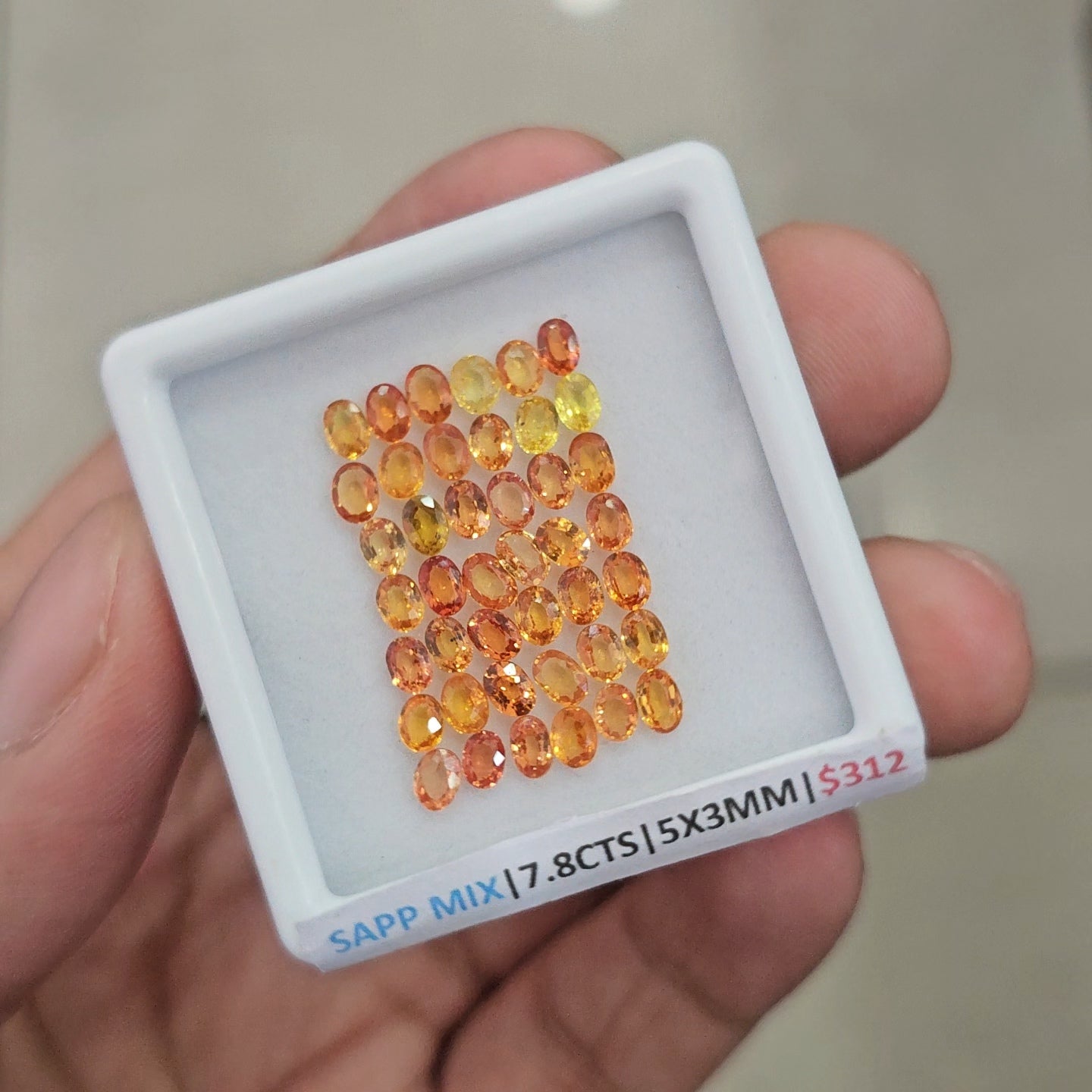 42pcs Natural Sapphire Heated Faceted | Oval | 5x3mm