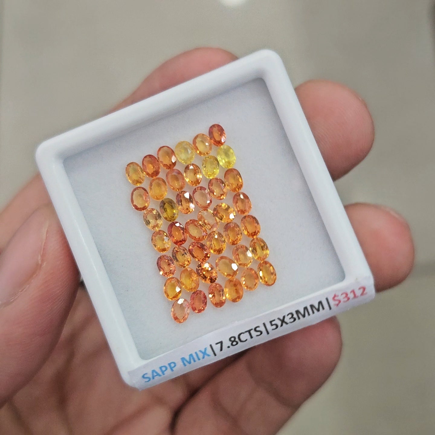 42pcs Natural Sapphire Heated Faceted | Oval | 5x3mm