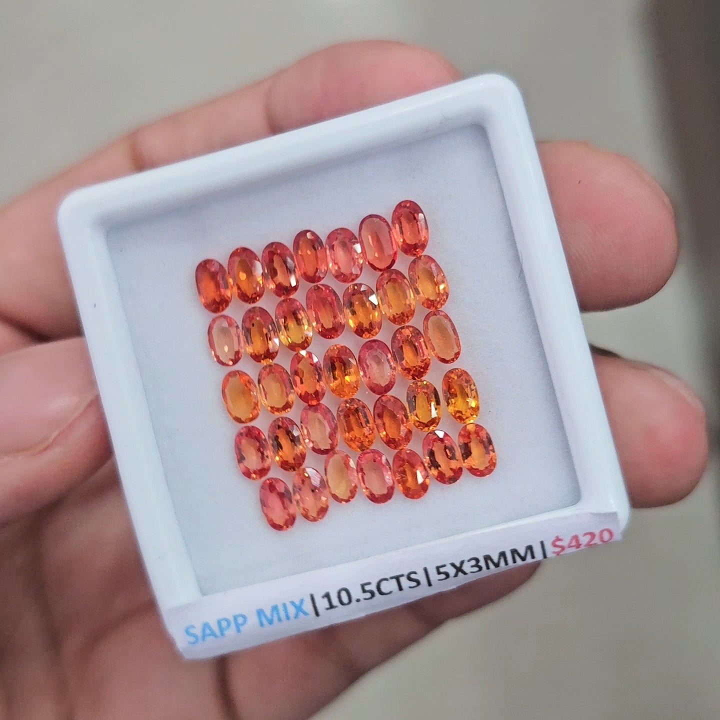 42pcs Natural Sapphire Heated Faceted | Oval | 5x3mm