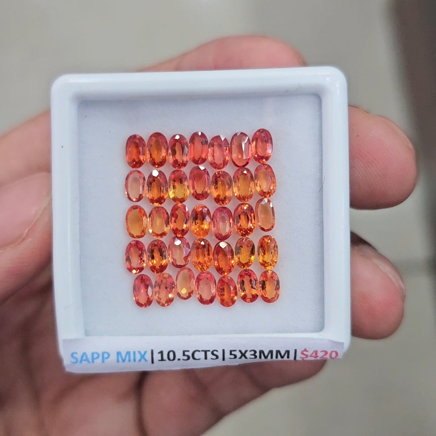 42pcs Natural Sapphire Heated Faceted | Oval | 5x3mm