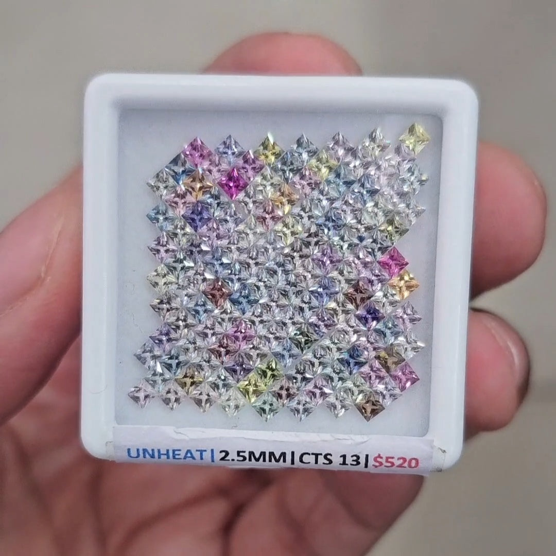Natural Sapphire Unheated Ideal Cut | Square | 2.5mm