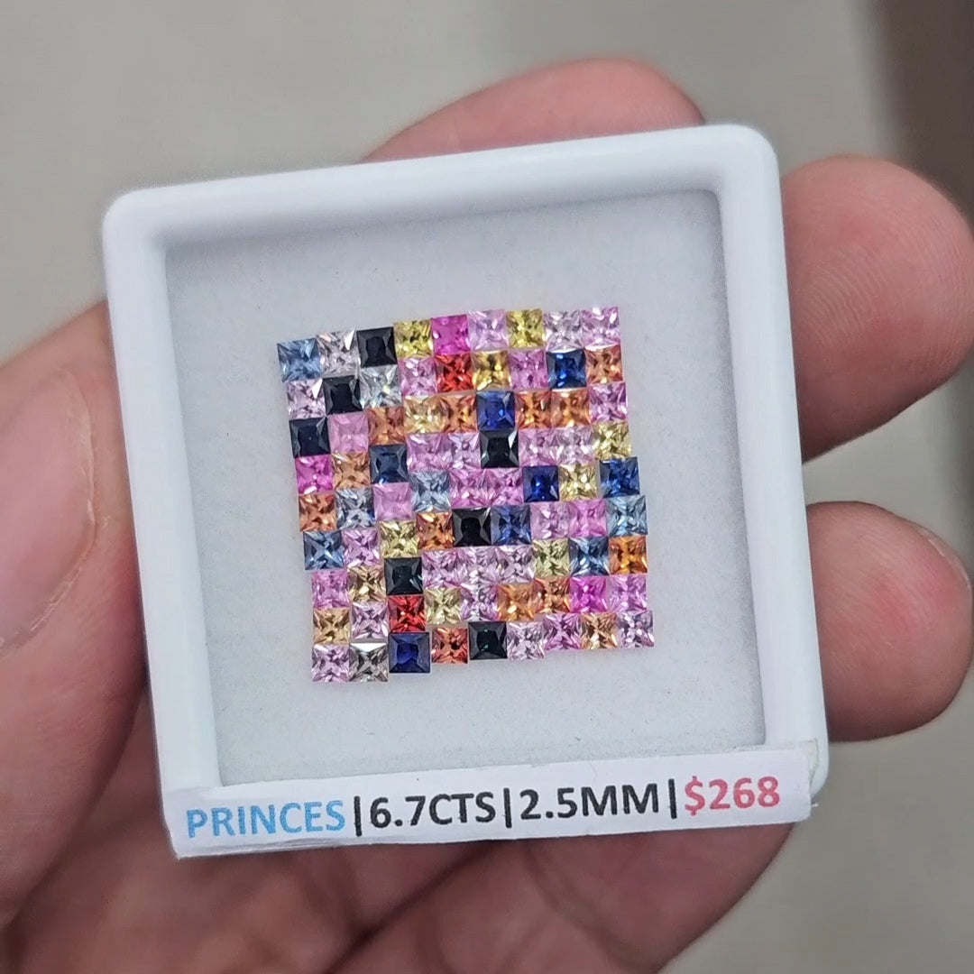 Natural Sapphire Ideal Sqaure Cut | Square | 2.5mm