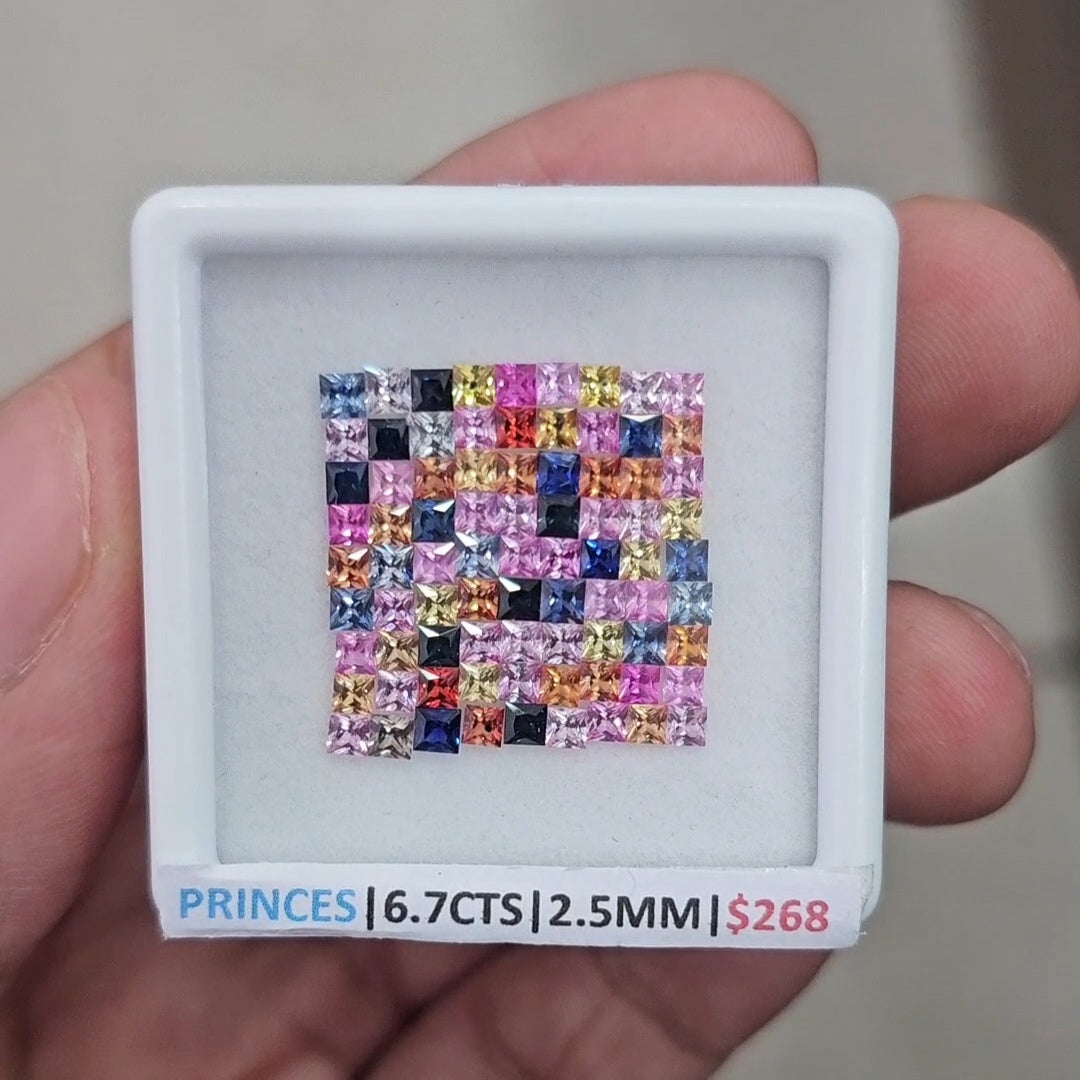 Natural Sapphire Ideal Sqaure Cut | Square | 2.5mm