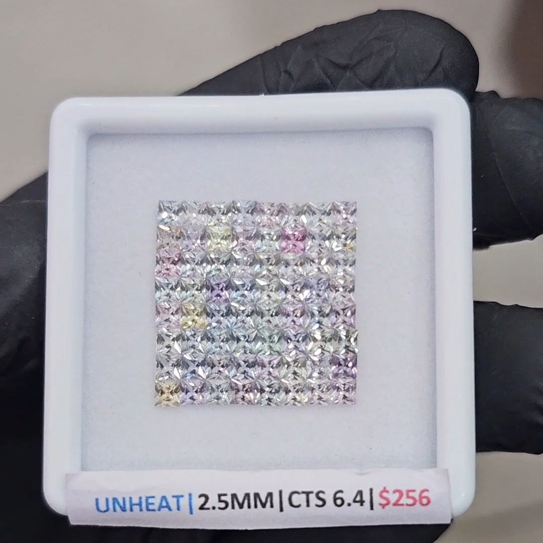 Natural Sapphire Unheated Ideal Cut | Square | 2.5mm