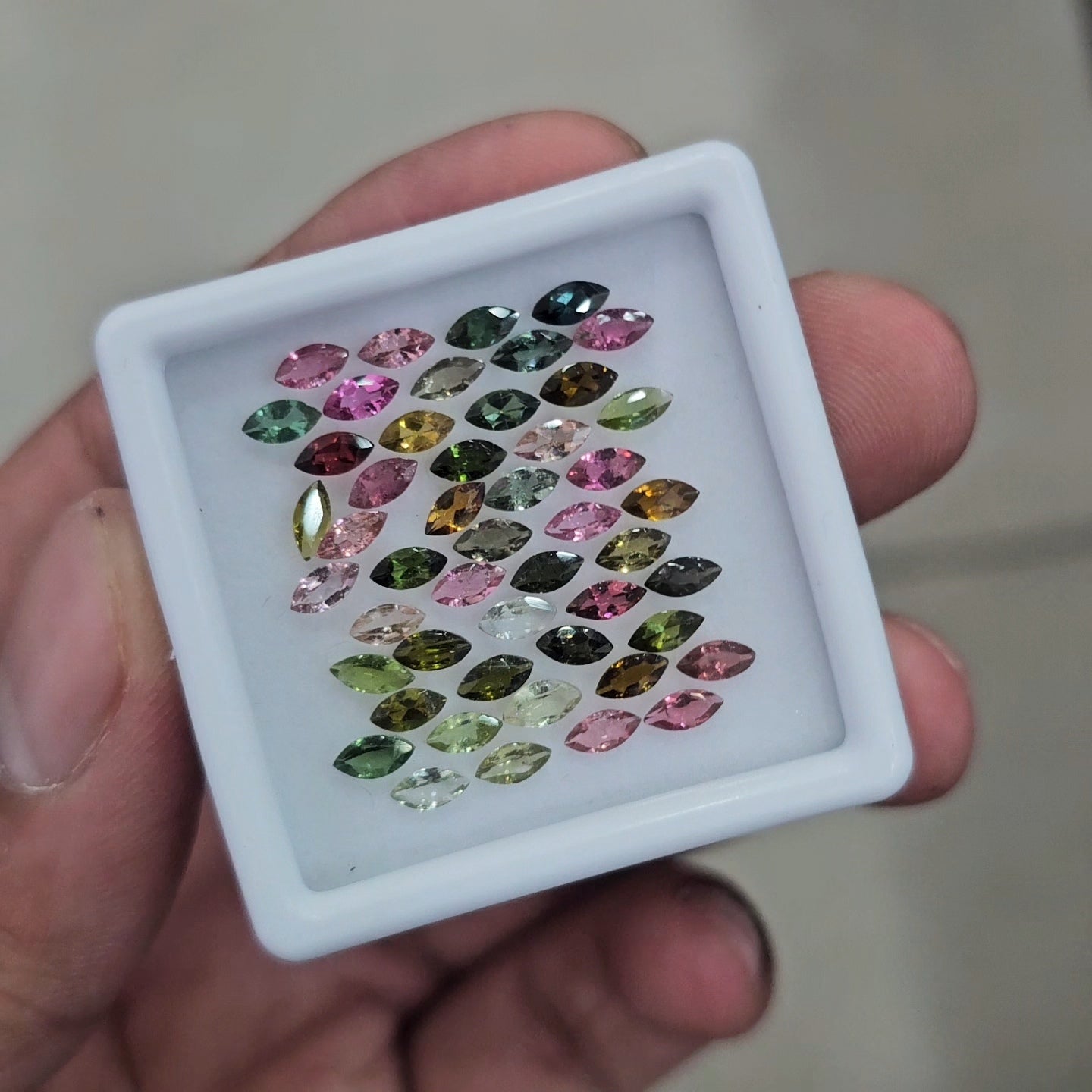 50 Pcs of Natural Tourmaline Faceted  | Marquise | Size: 5x2.5mm