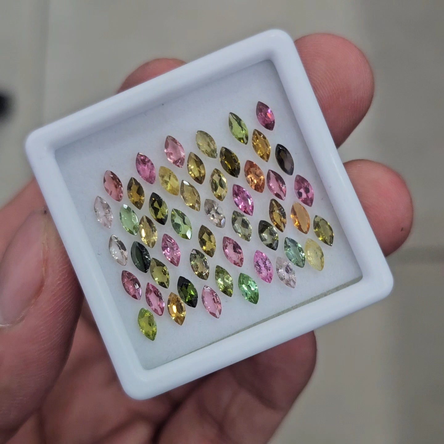 48 Pcs of Natural Tourmaline Faceted  | Marquise | Size: 5x2.5mm