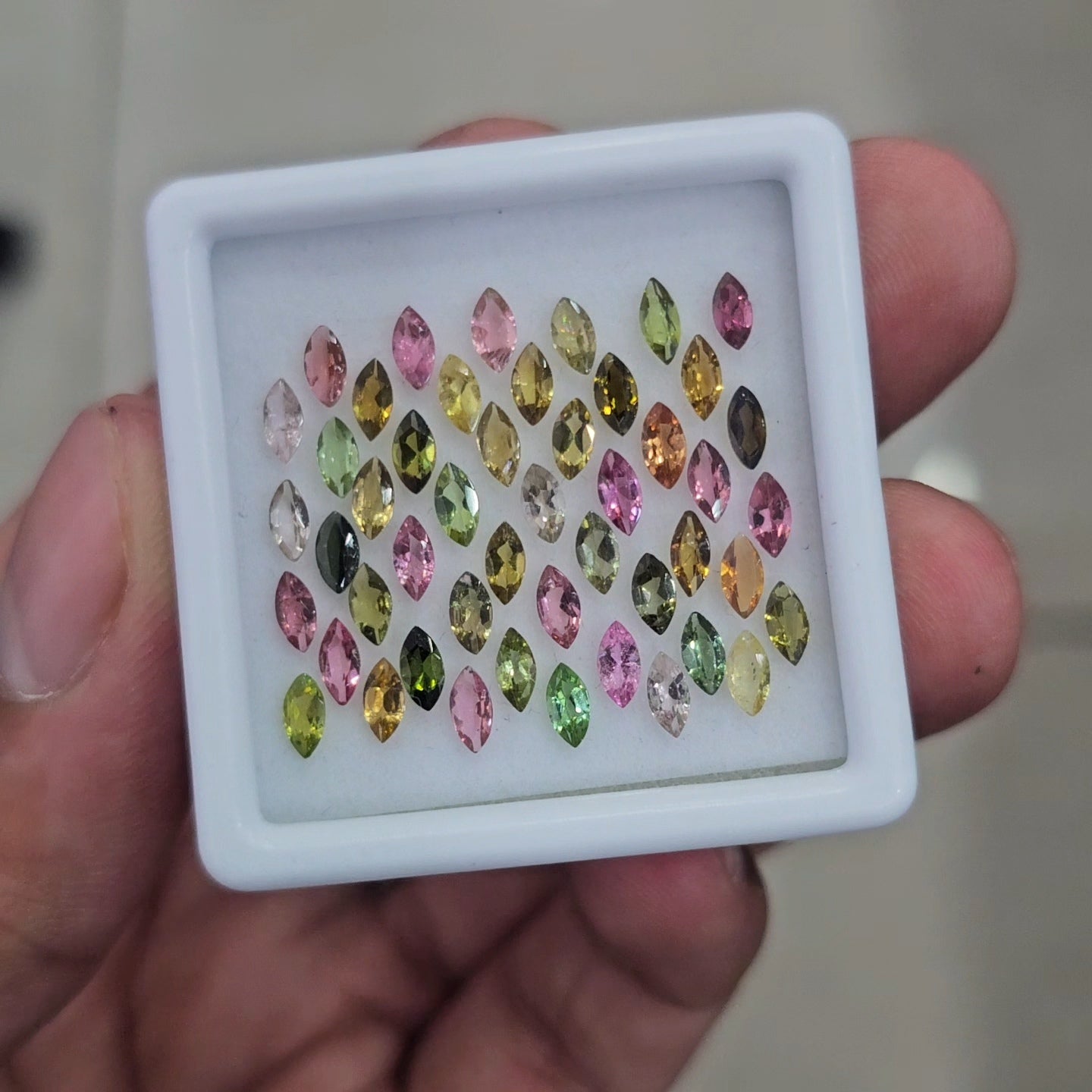 48 Pcs of Natural Tourmaline Faceted  | Marquise | Size: 5x2.5mm