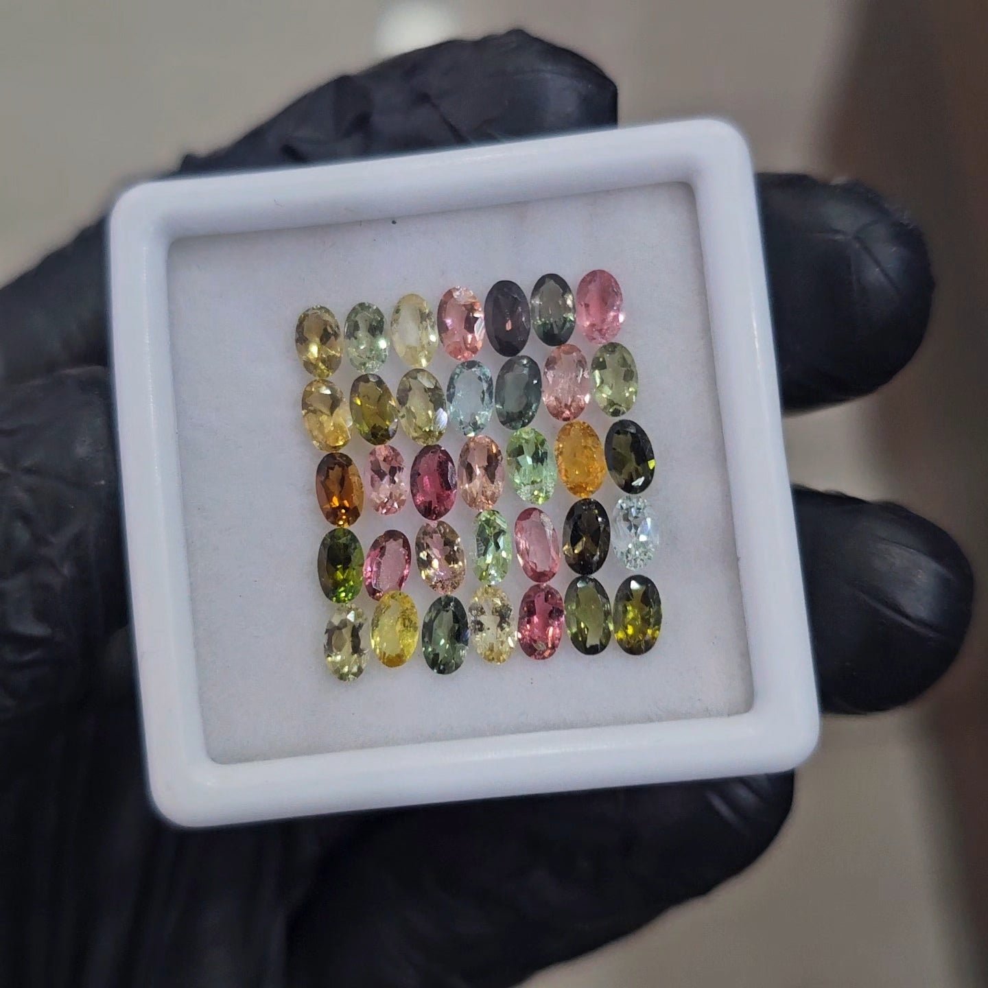 35Pcs of Natural Tourmaline Faceted  | Oval | Size: 5x3mm