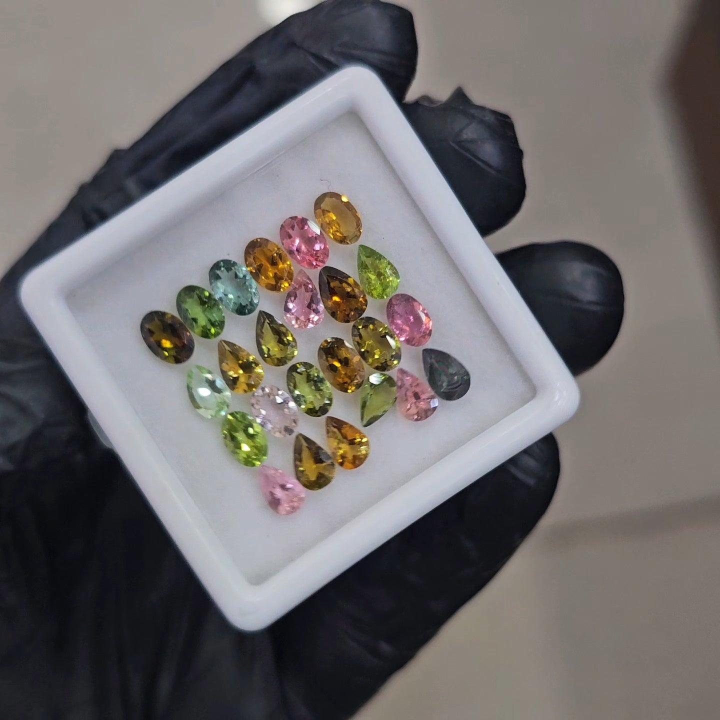 24Pcs of Natural Tourmaline Faceted  | Oval & Pear | Size: 6x4mm