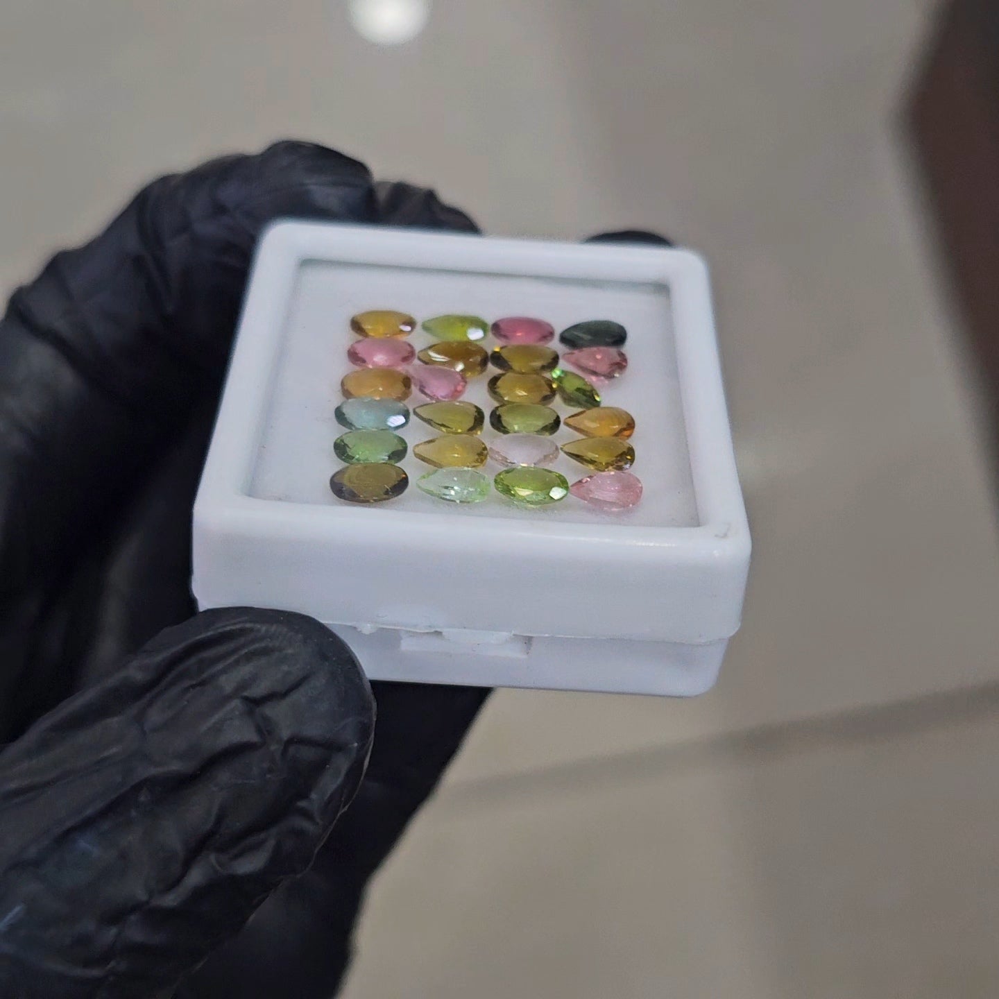 24Pcs of Natural Tourmaline Faceted  | Oval & Pear | Size: 6x4mm