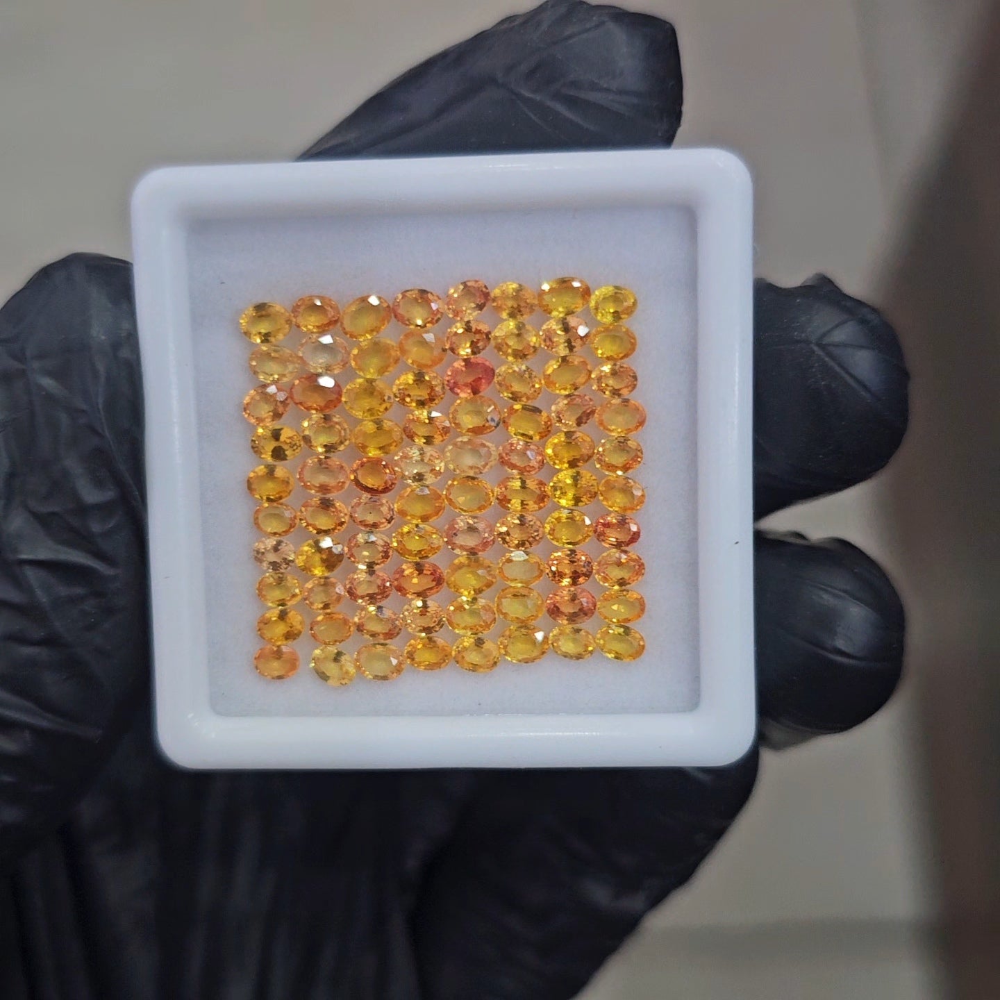80Pcs of Natural Yellow Sapphire Faceted  | Oval | Size: 3-4mm