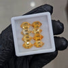 8Pcs of Natural Citrine Checker Cut | Fancy | Size: 12x7mm