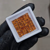 49Pcs of Natural Orange Garnet Faceted | Square | Size: 4mm
