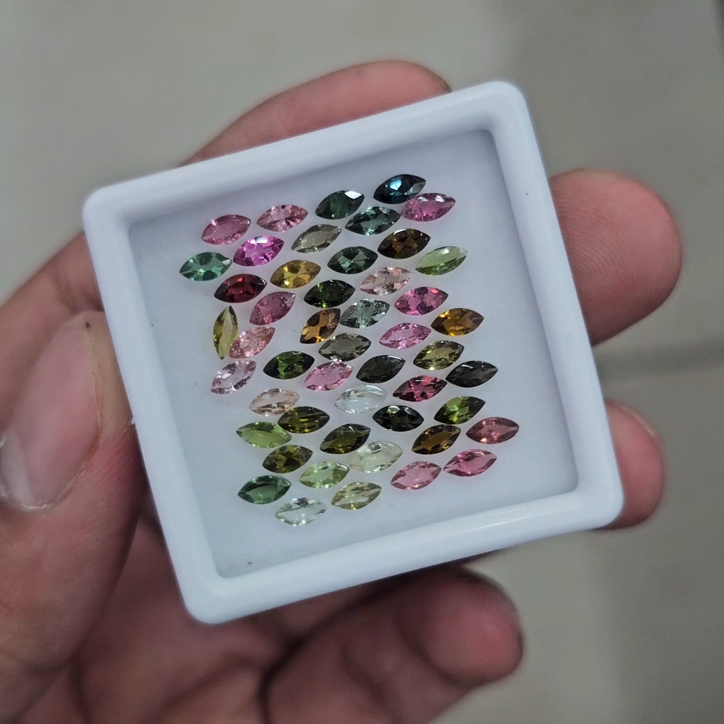 50 Pcs of Natural Tourmaline Faceted  | Marquise | Size: 5x2.5mm