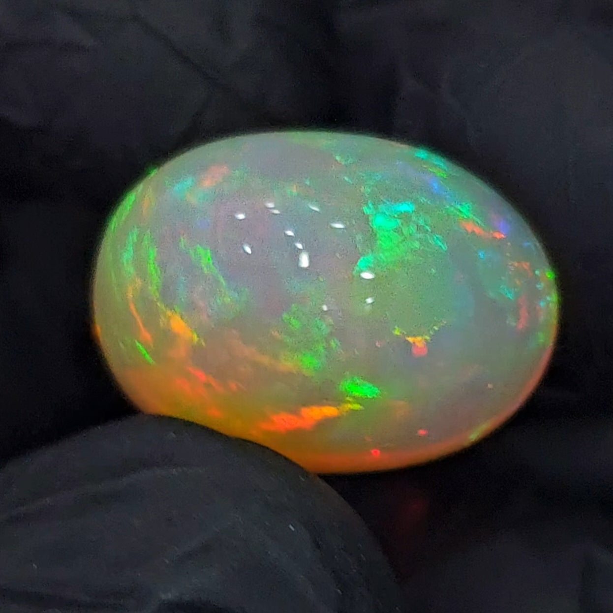 Natural Ethiopian Opal Cabochon | Oval | Size: 18x4mm