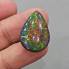 Natural Ethiopian Black Smoked Opal Cabochon | Pear | Size: 25x17mm | 10.5Cts - The LabradoriteKing