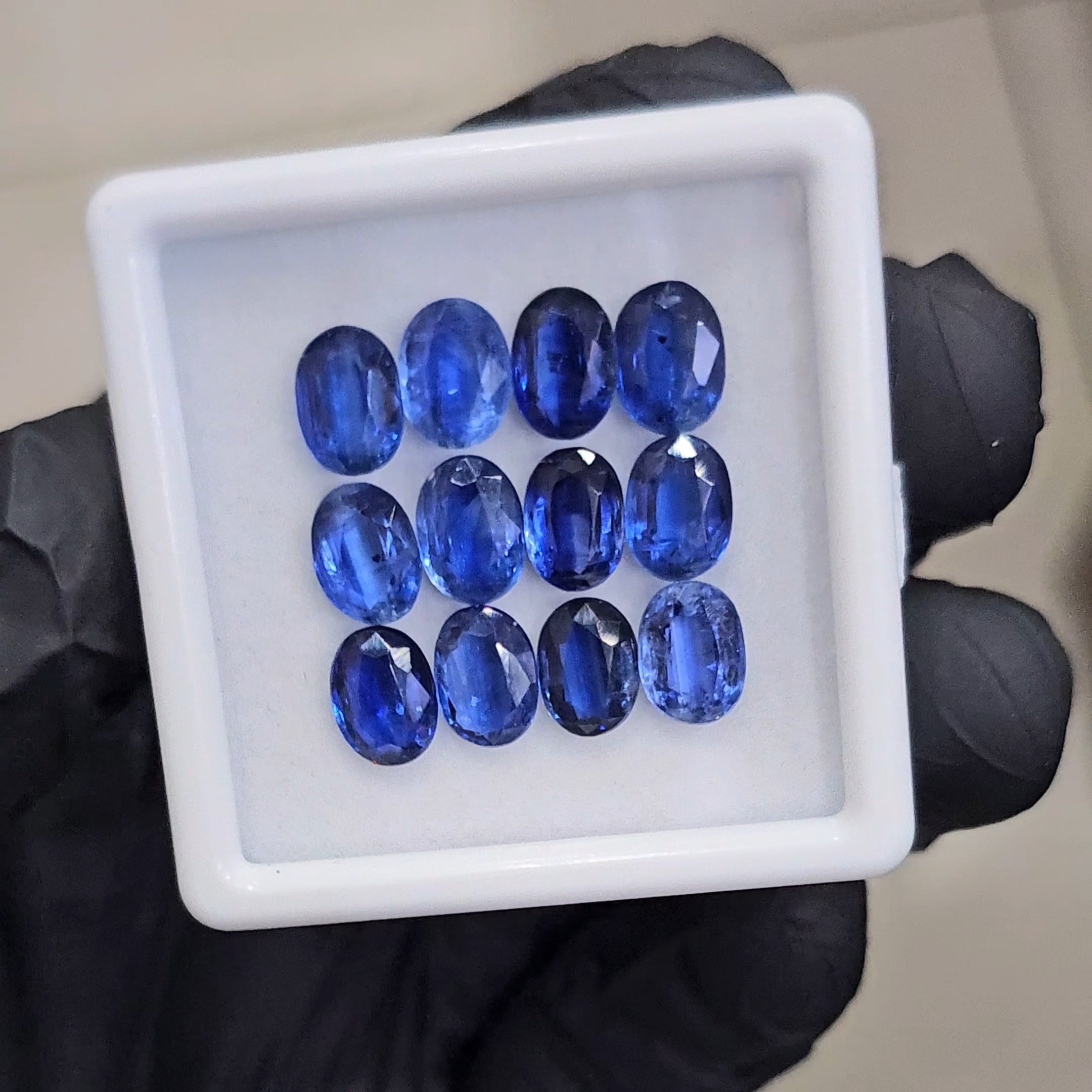 12Pcs of Natural Kyanite Faceted | Oval | Size: 8x6mm - The LabradoriteKing