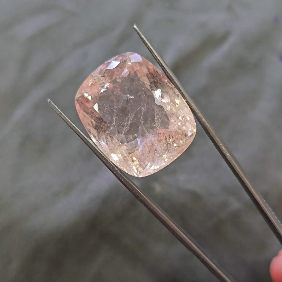 Natural Big Size Morganite Faceted | Rectangle | 25x20mm
