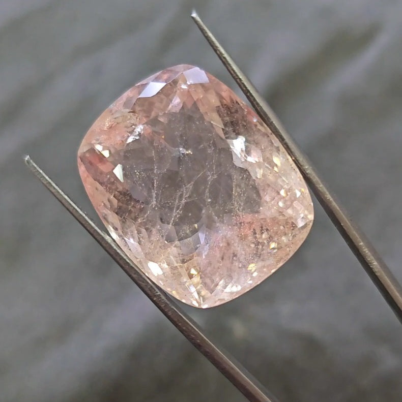 Natural Big Size Morganite Faceted | Rectangle | 25x20mm