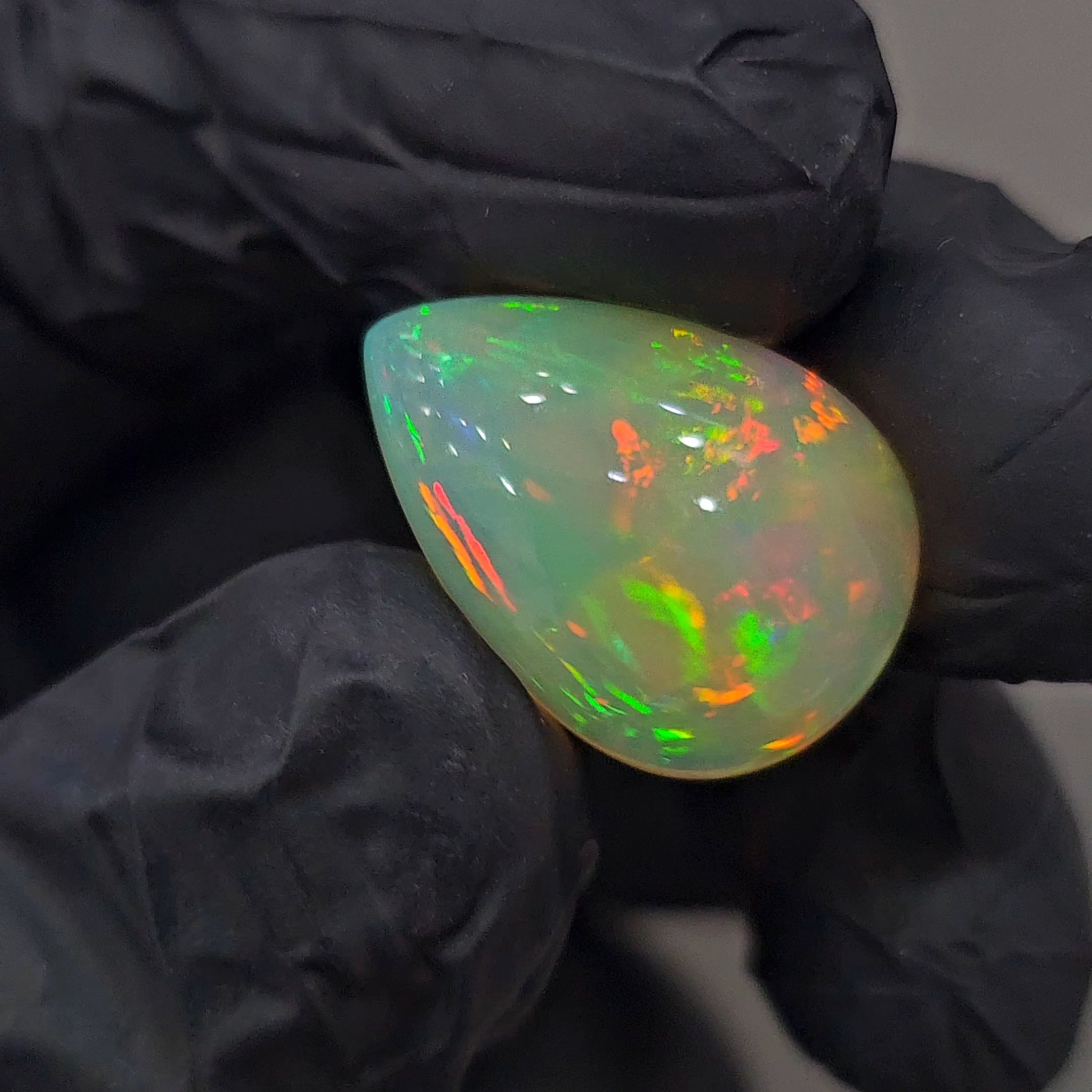 Natural Ethiopian Opal Cabochon | Pear | Size: 21x15mm